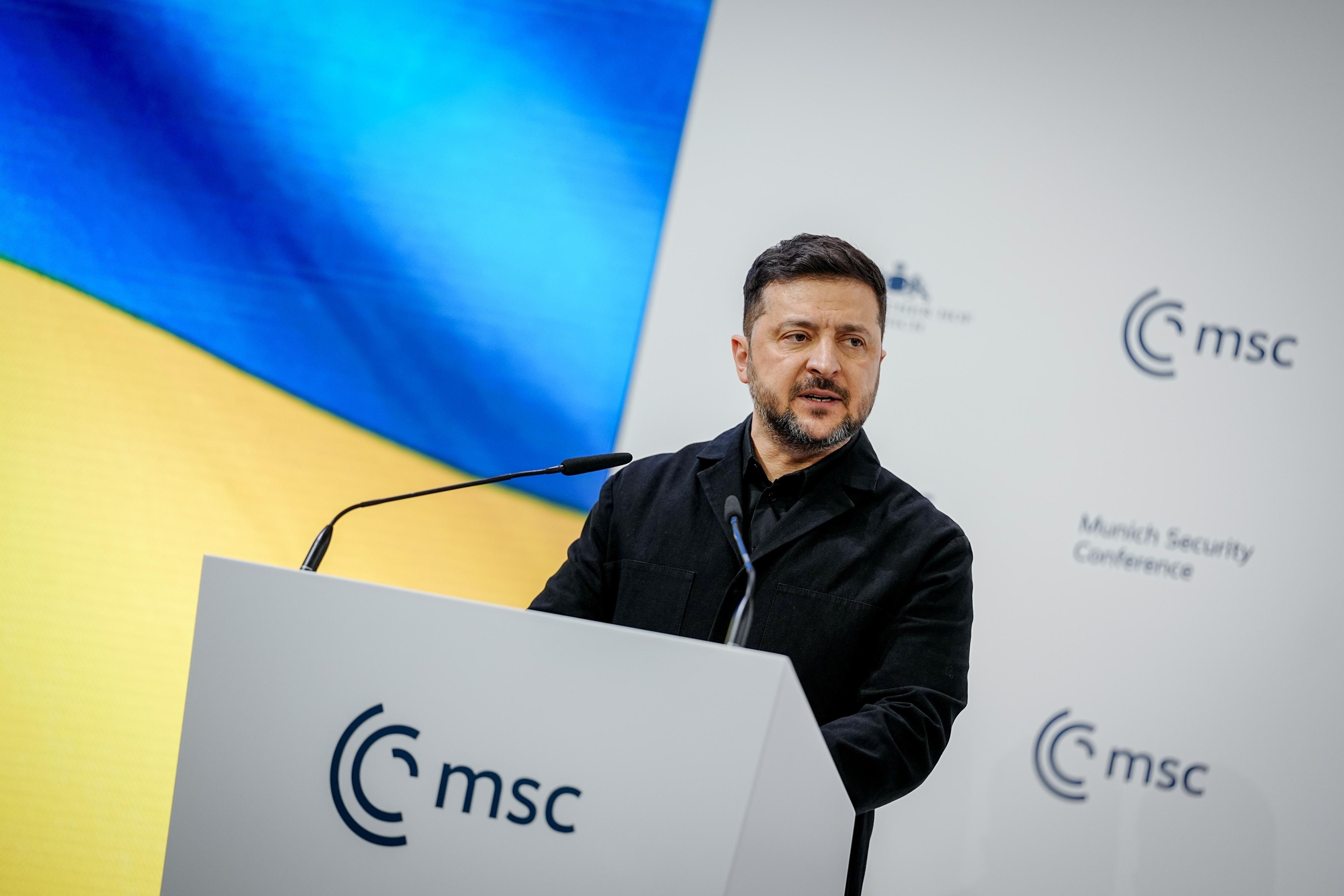 Wolodymyr Selenskyj, Präsident der Ukraine, spricht bei der 62. Münchner Sicherheitskonferenz (MSC).