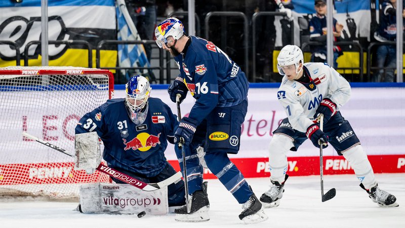 Spielszene EHC München - Adler Mannheim | Bild: picture-alliance/dpa Spielszene EHC München - Adler Mannheim