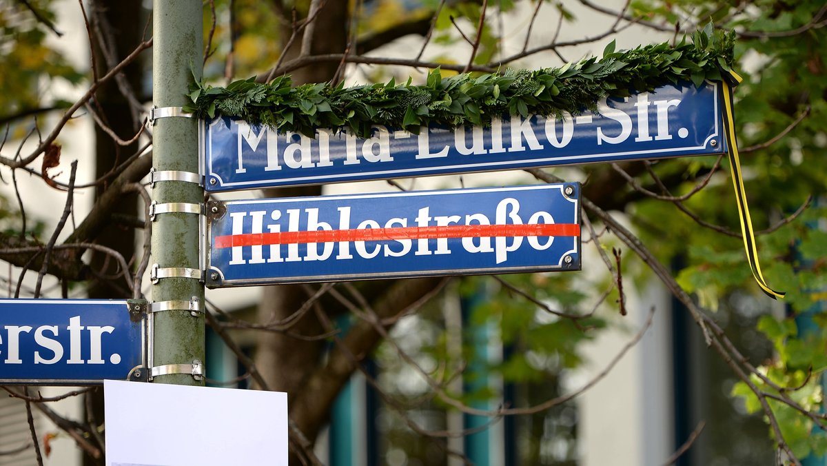 ARCHIVBILD: Die Hilblestraße (benannt nach Friedrich Hilble) wurde in München umbenannt. Die Straße wird dann nach der Künstlerin Maria Luiko benannt, die Opfer des NS-Terrors war.