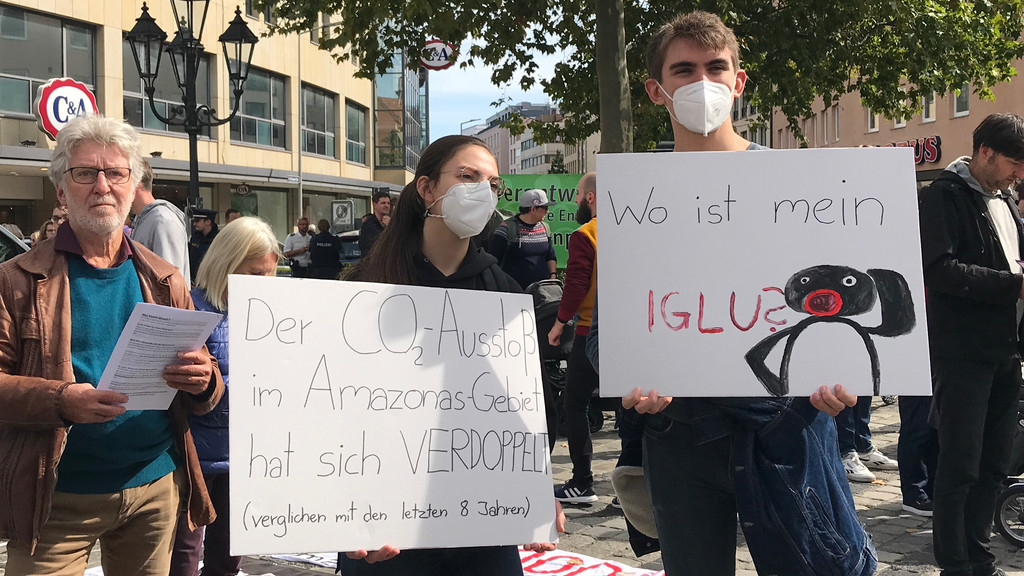 Fridays for Future-Demonstrantinnen und Demonstranten in Nürnberg