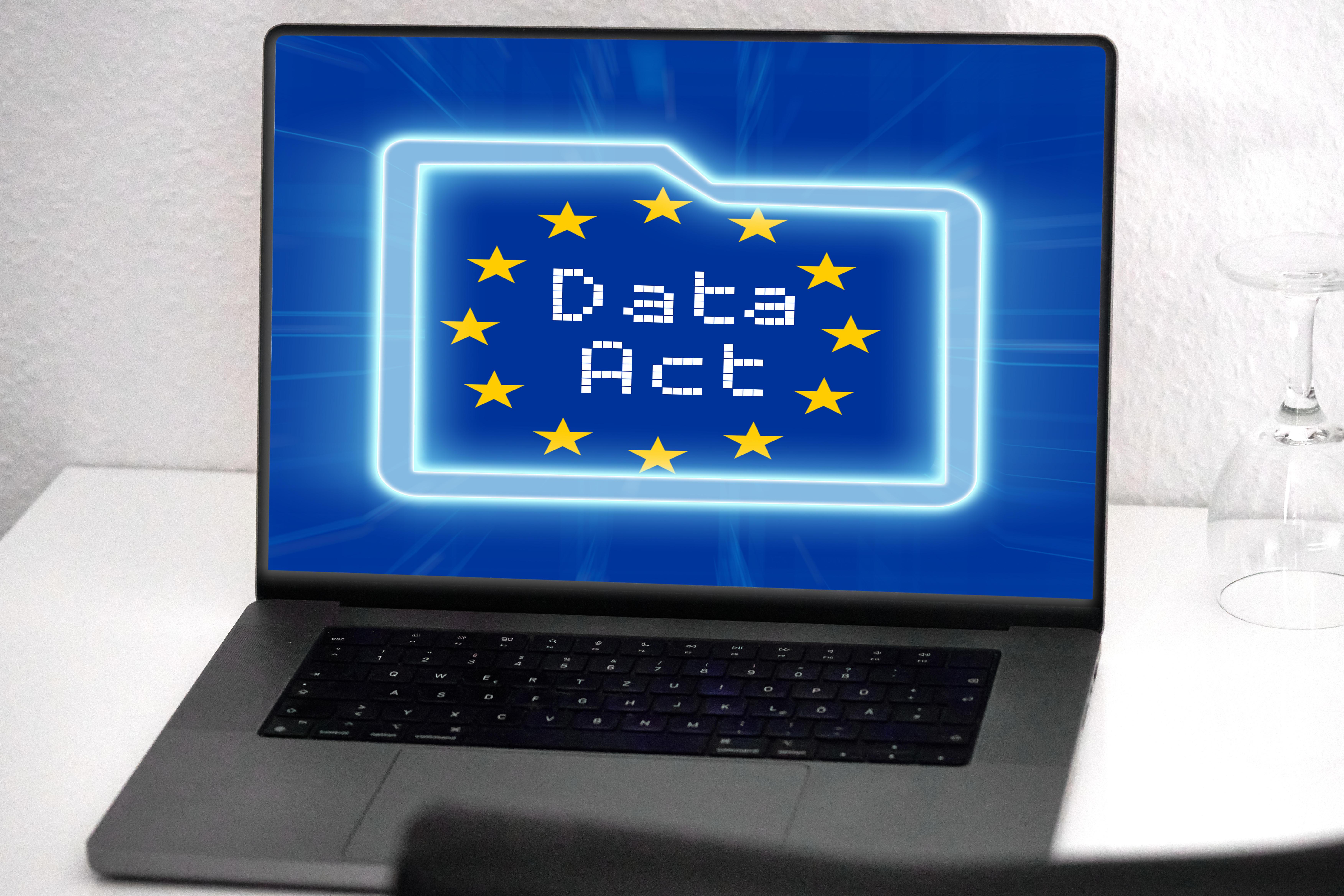 "Data act" auf Laptop-Bildschirm