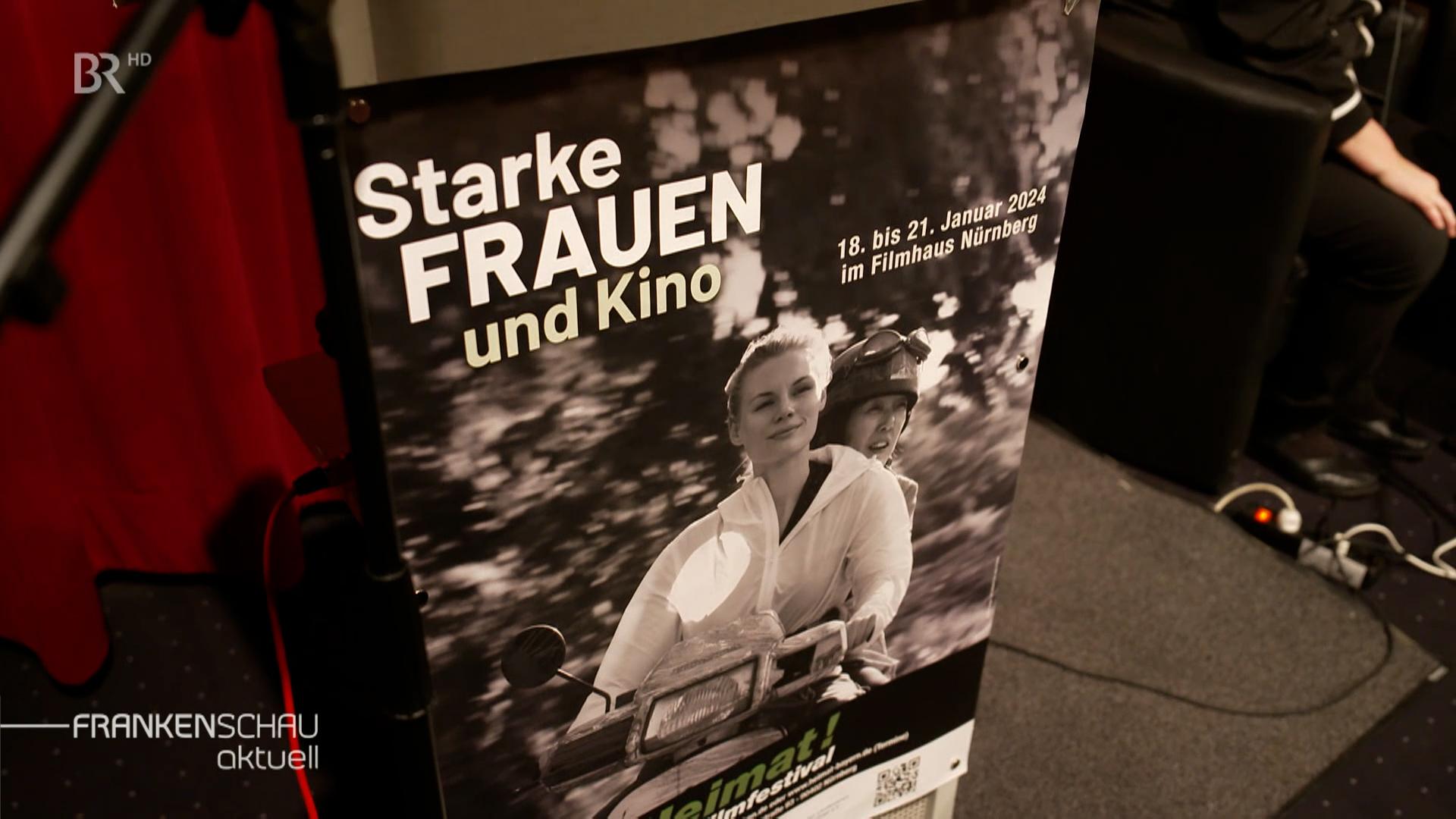 Plakat des "Heimat!" FIlmfestivals mit dem Thema "Starke Frauen im Kino". | Bild:BR