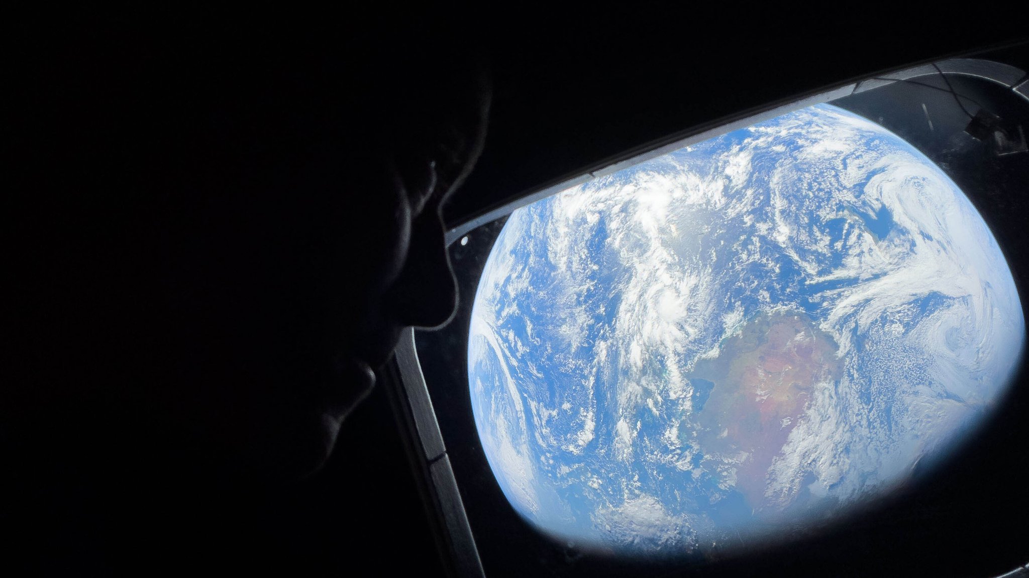 Blick auf die Erde vom Weltall aus.