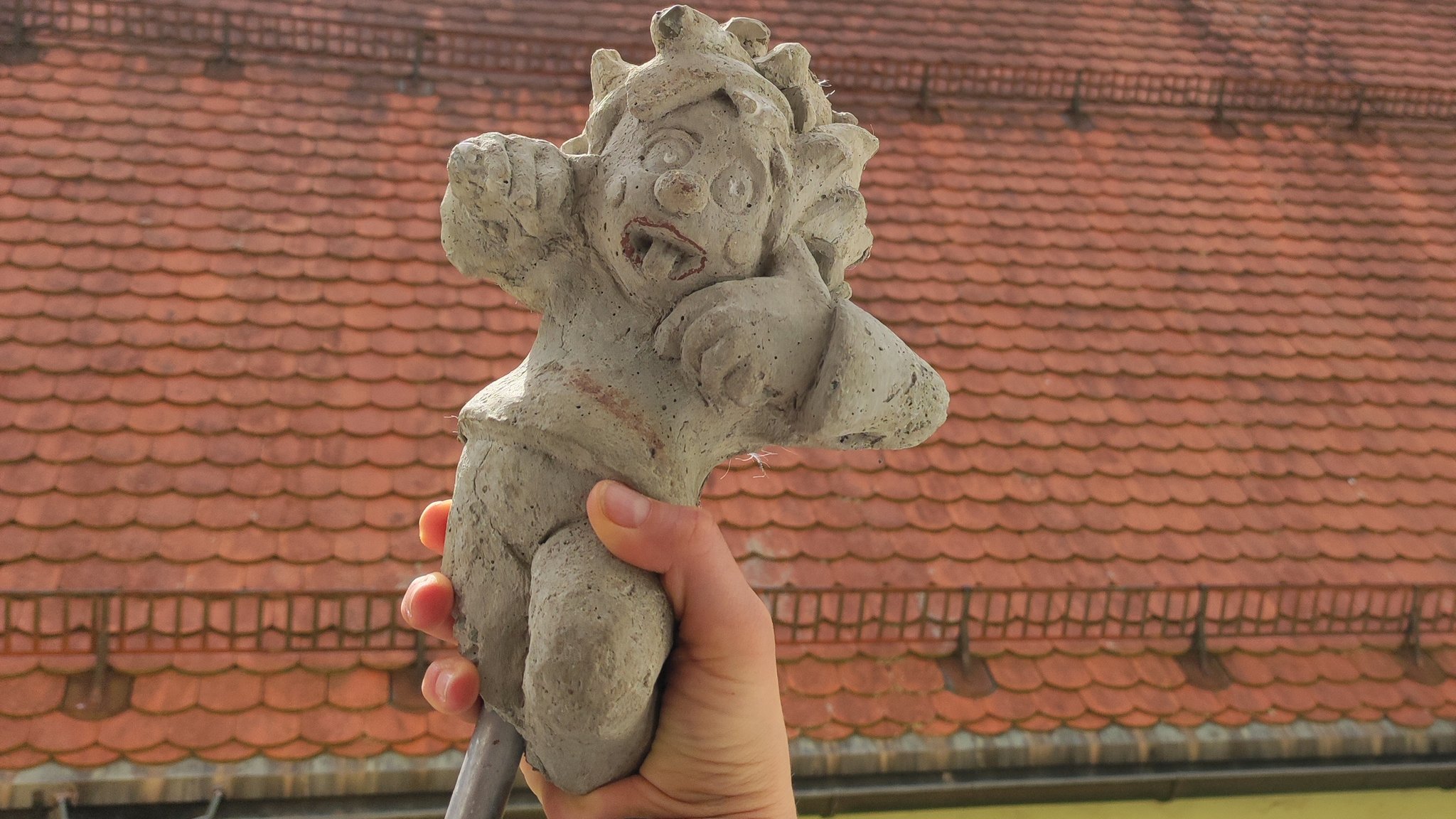 Die Pumuckl-Figur aus Beton. | Bild: Museen der Stadt Landshut Die Pumuckl-Figur aus Beton.