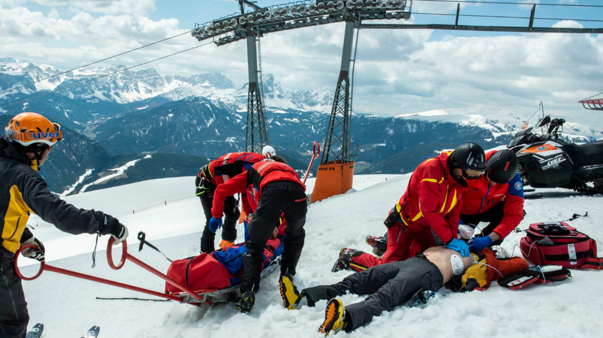 Skiunfall auf der Piste