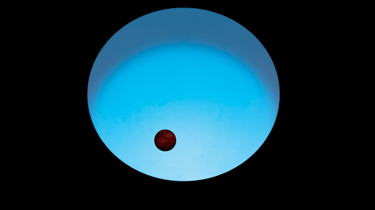 Exoplanet WASP-189b vor Stern HD 133112 (künstlerische Darstellung:)