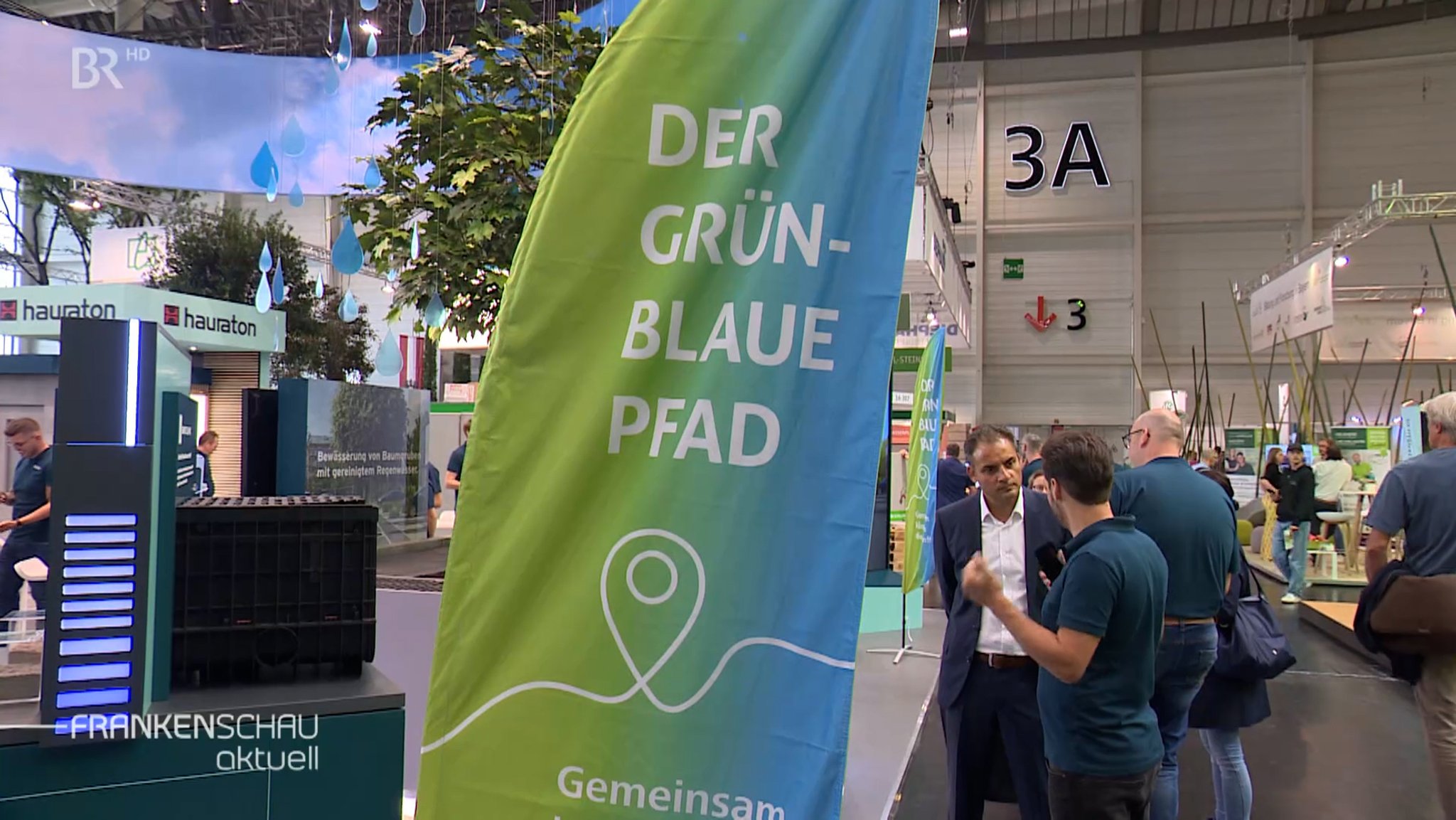 Ein Stand auf der GaLaBau-Messe in Nürnberg.