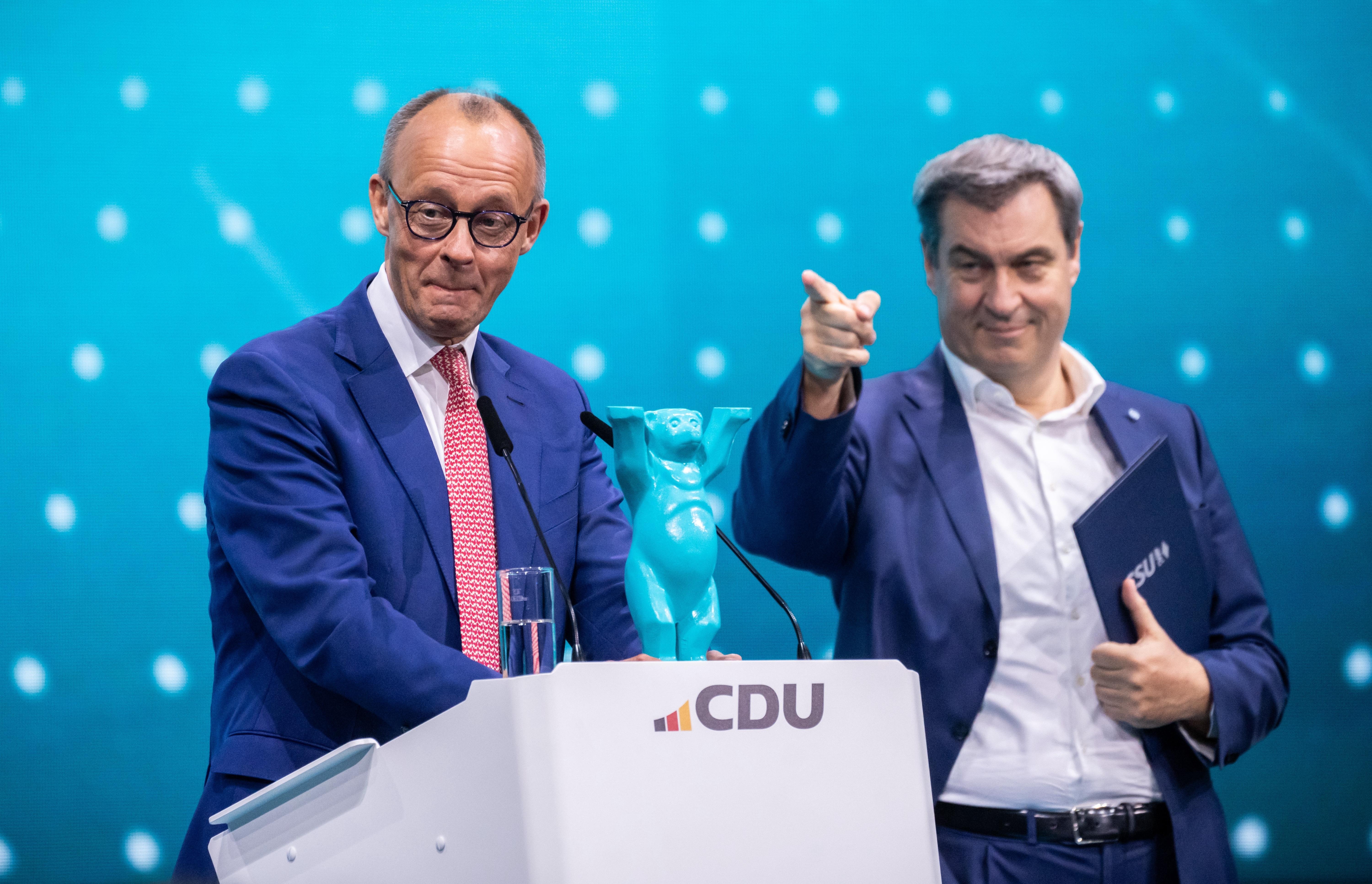 Merz (l.) und Söder 