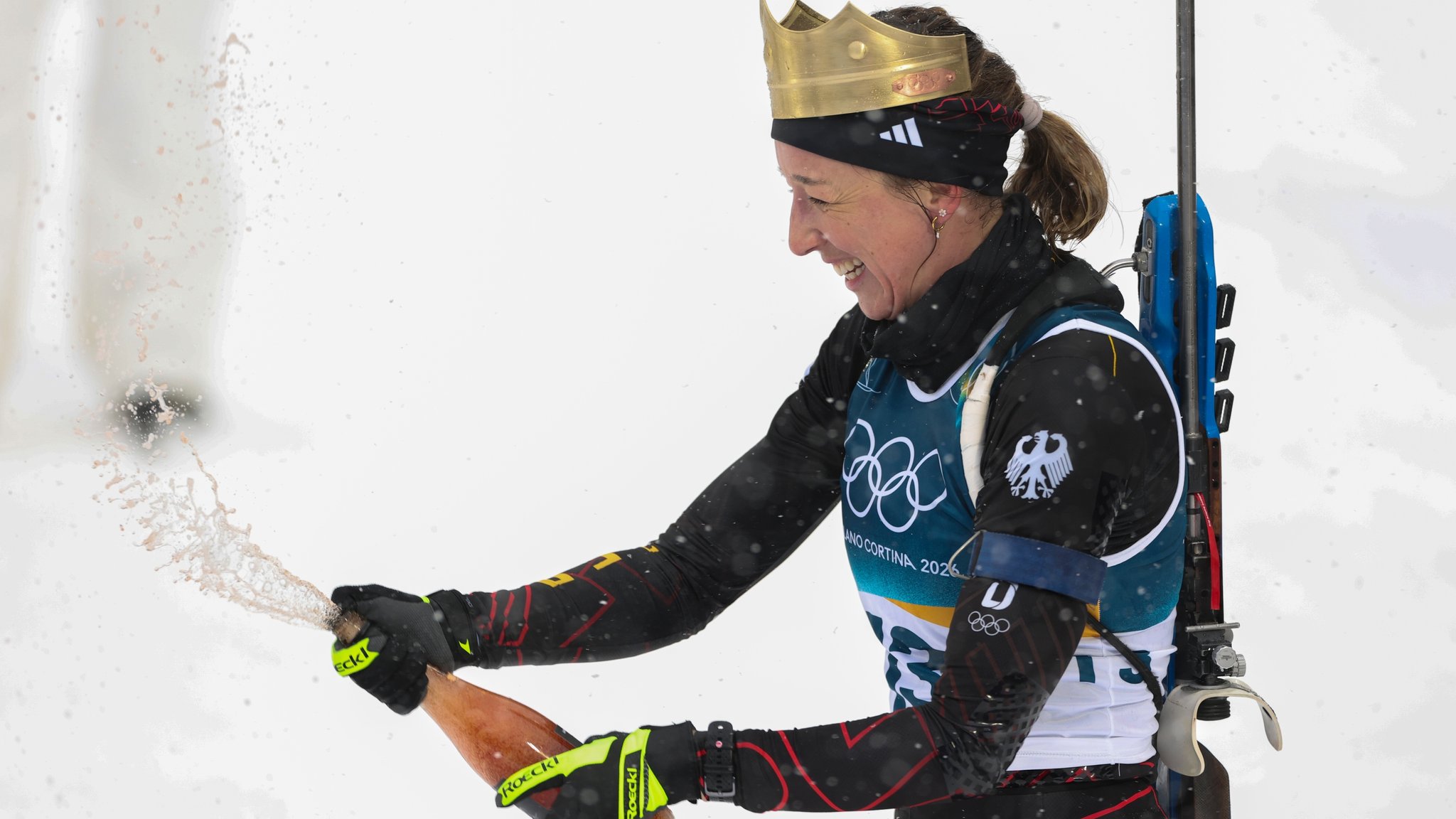 Franziska Preuß nach ihrem letzten Rennen