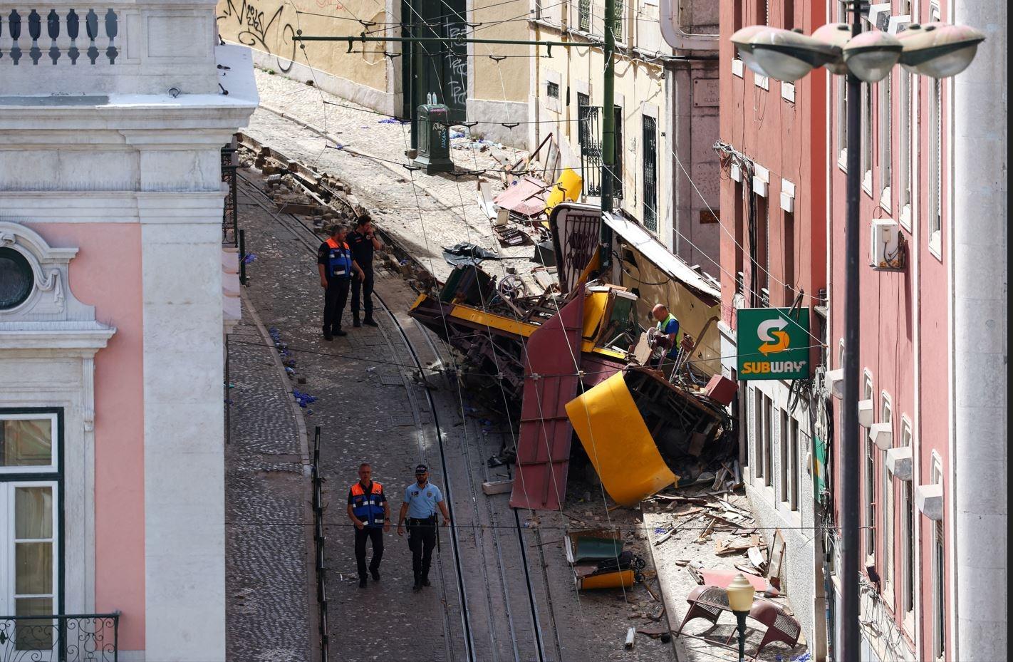 Die verunglückte Standseilbahn "Elevador da Gloria"