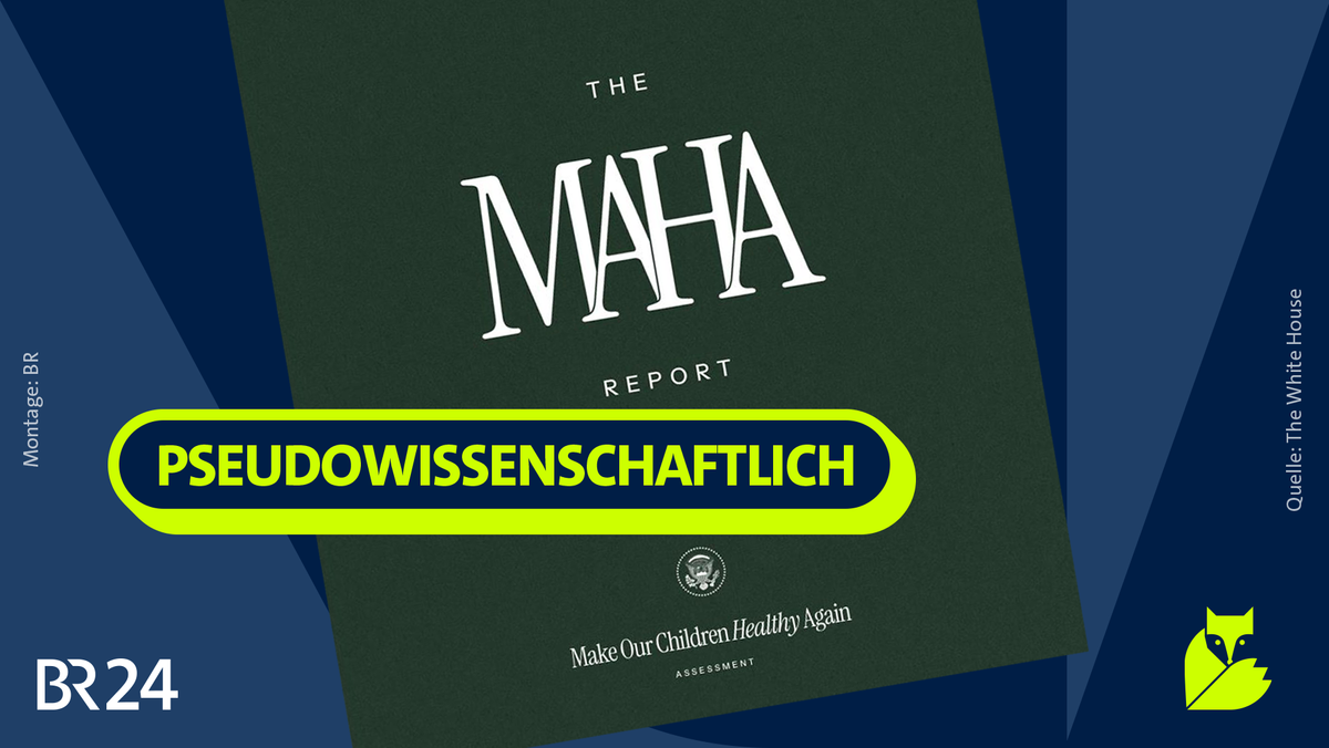 Auch die Veröffentlichung der U.S.-Regierung mit dem Titel "Make our children healthy again" hält wissenschaftliche Qualitätsmaßstäbe nicht ein. | Bild: The White House / Montage: BR Auch die Veröffentlichung der U.S.-Regierung mit dem Titel "Make our children healthy again" hält wissenschaftliche Qualitätsmaßstäbe nicht ein.