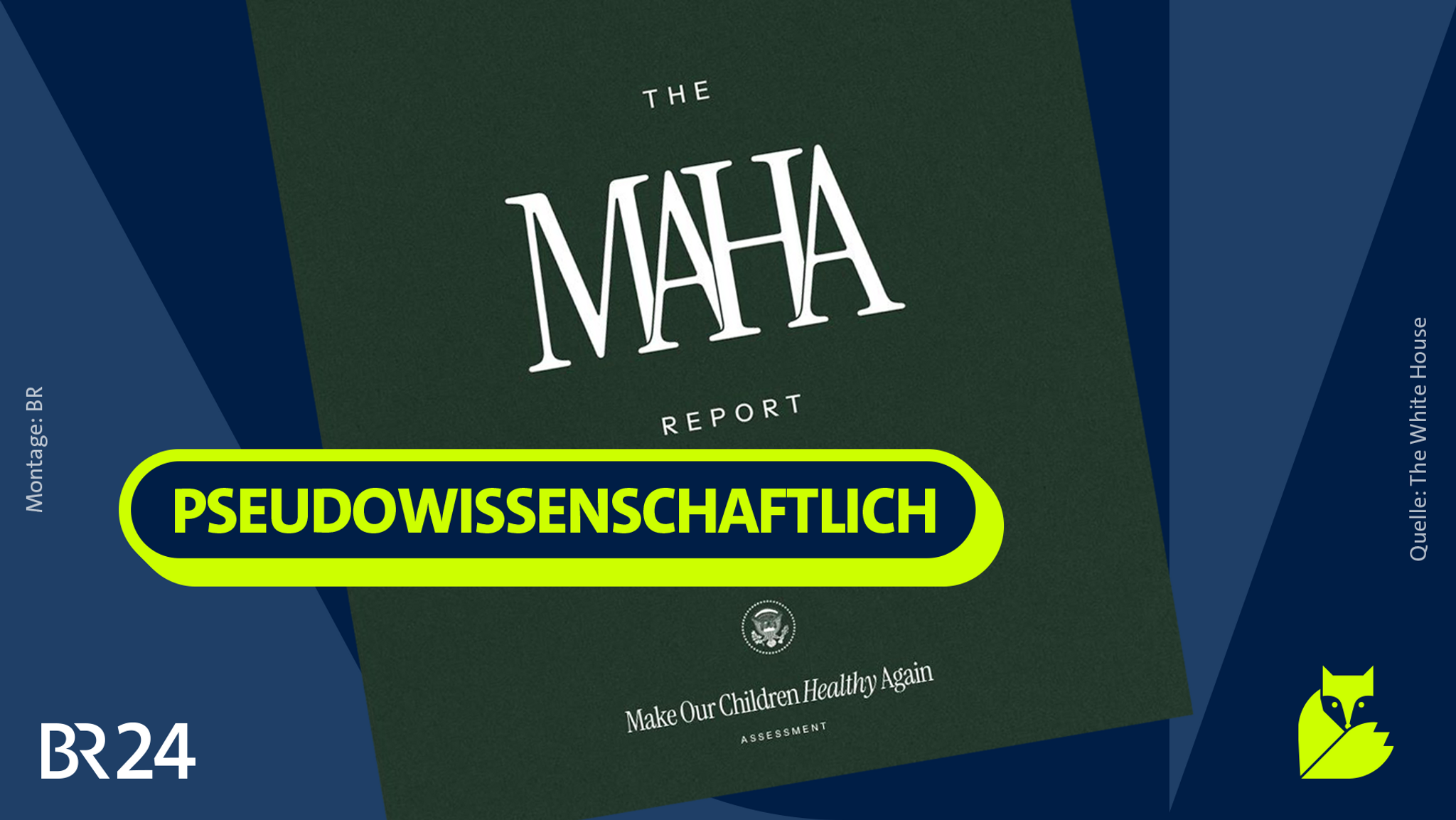 Auch die Veröffentlichung der U.S.-Regierung mit dem Titel "Make our children healthy again" hält wissenschaftliche Qualitätsmaßstäbe nicht ein.