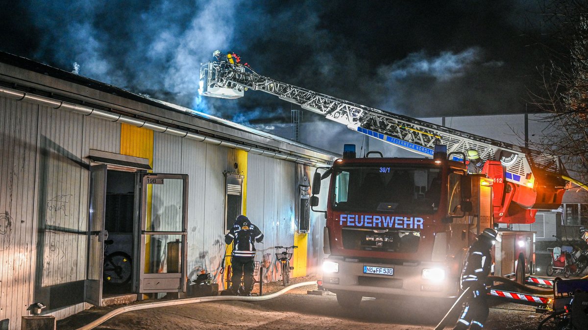 Feuer in Nördlinger Asylunterkunft.