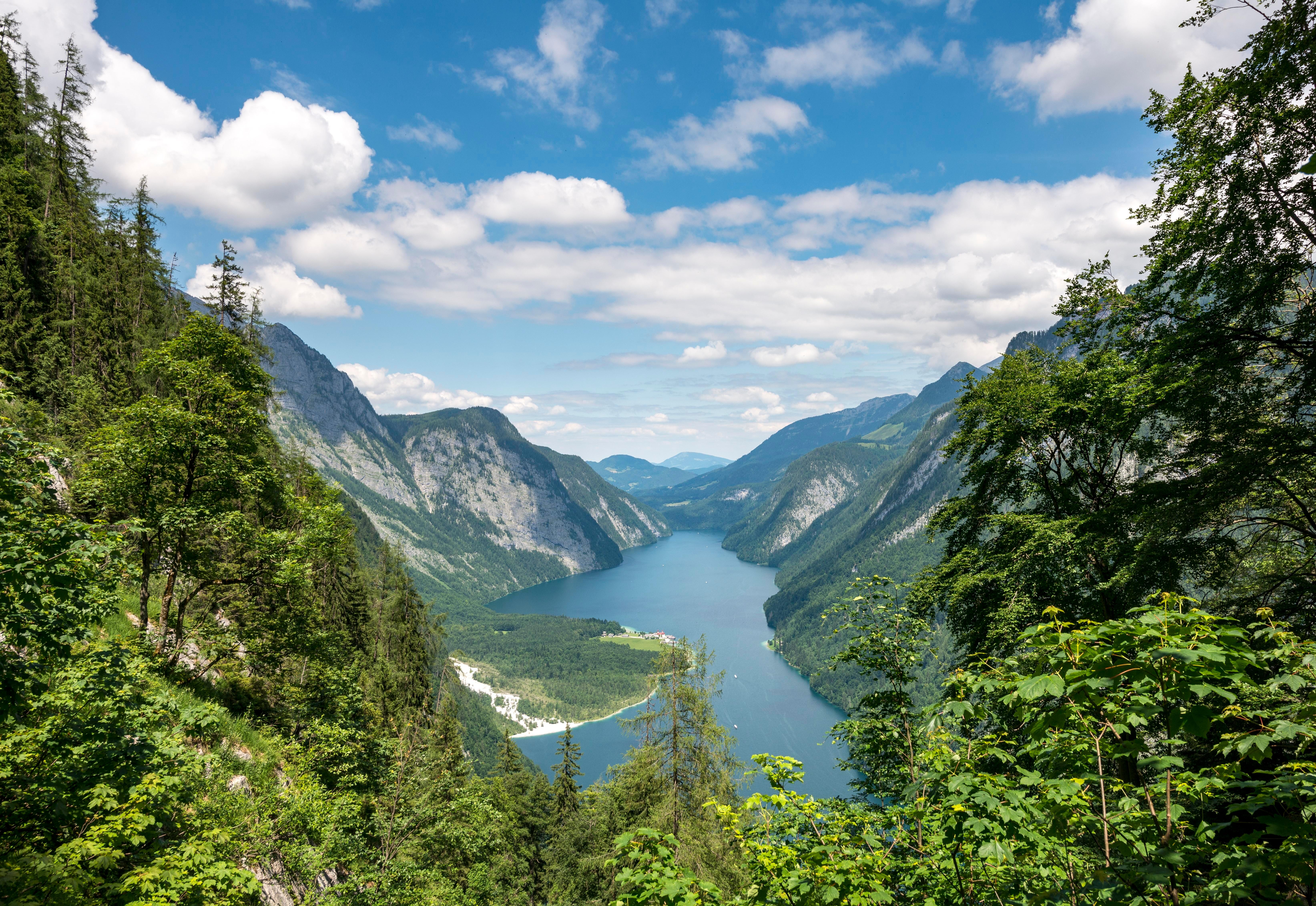 Ausblick über den Königssee vom Sagerecksteig aus
