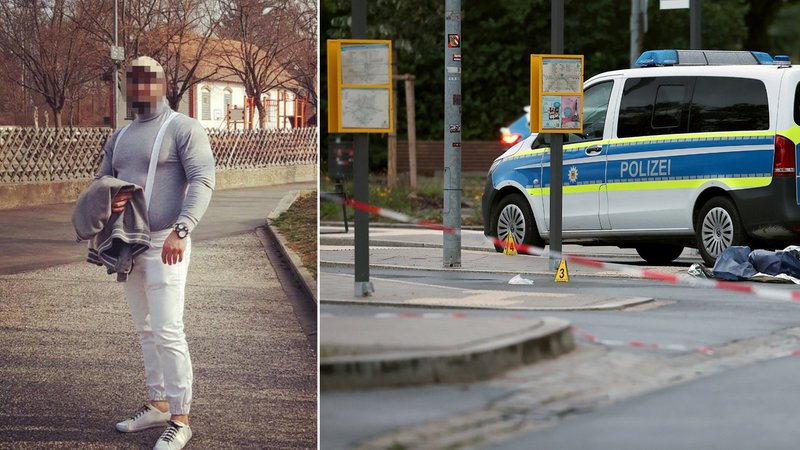 Der 34-Jährige, der in Lauf Polizisten angegriffen haben soll und der Tatort am 30. Juni 2024 | Bild: privat/ dpa-Bildfunk/Daniel Löb Der 34-Jährige, der in Lauf Polizisten angegriffen haben soll und der Tatort am 30. Juni 2024