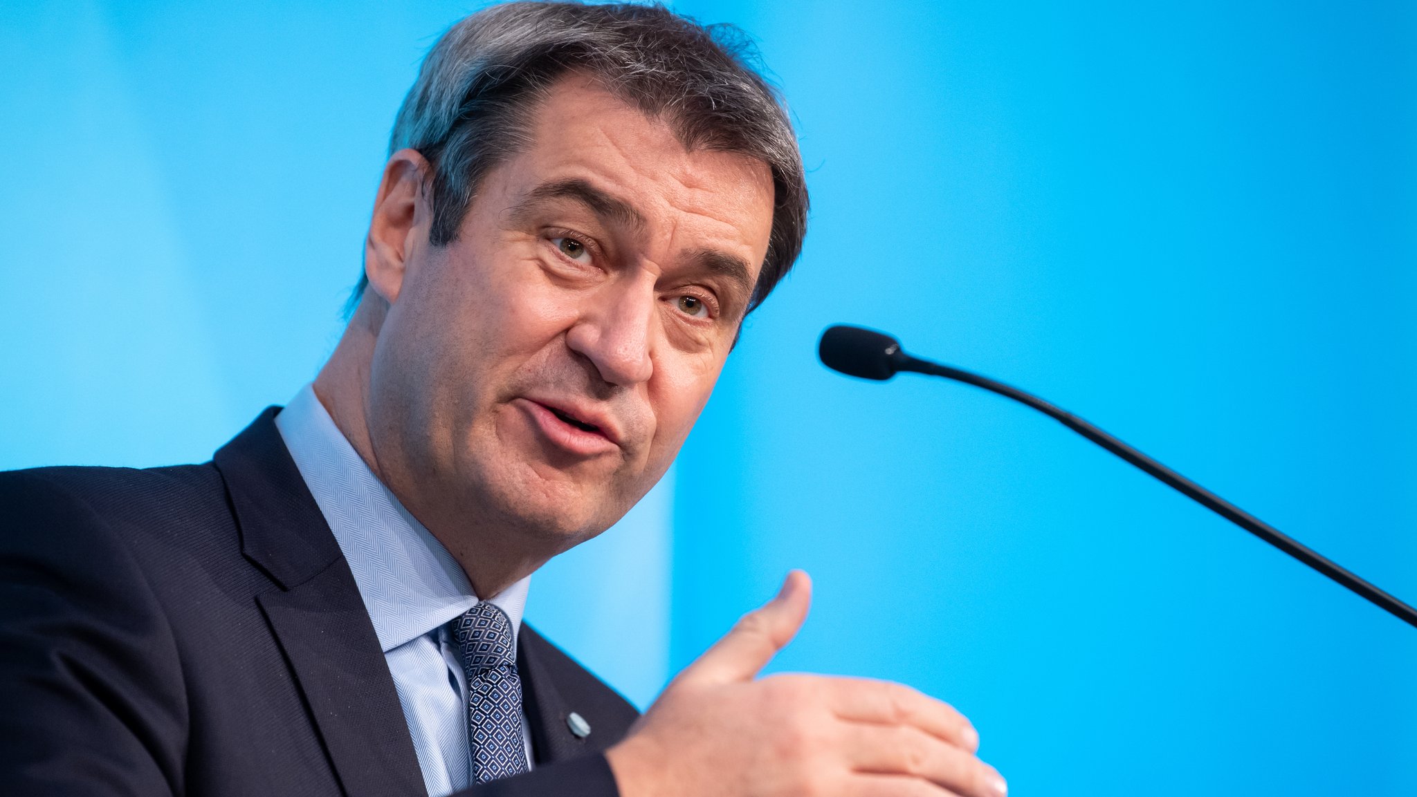 CSU-Chef Markus Söder nimmt an einer Pressekonferenz nach einer CSU-Vorstandssitzung teil