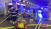Feuerwehreinsatz im Luise-Kiesselbach-Tunnel auf dem Mittleren Ring im Südwesten Münchens. | Bild:Berufsfeuerwehr München