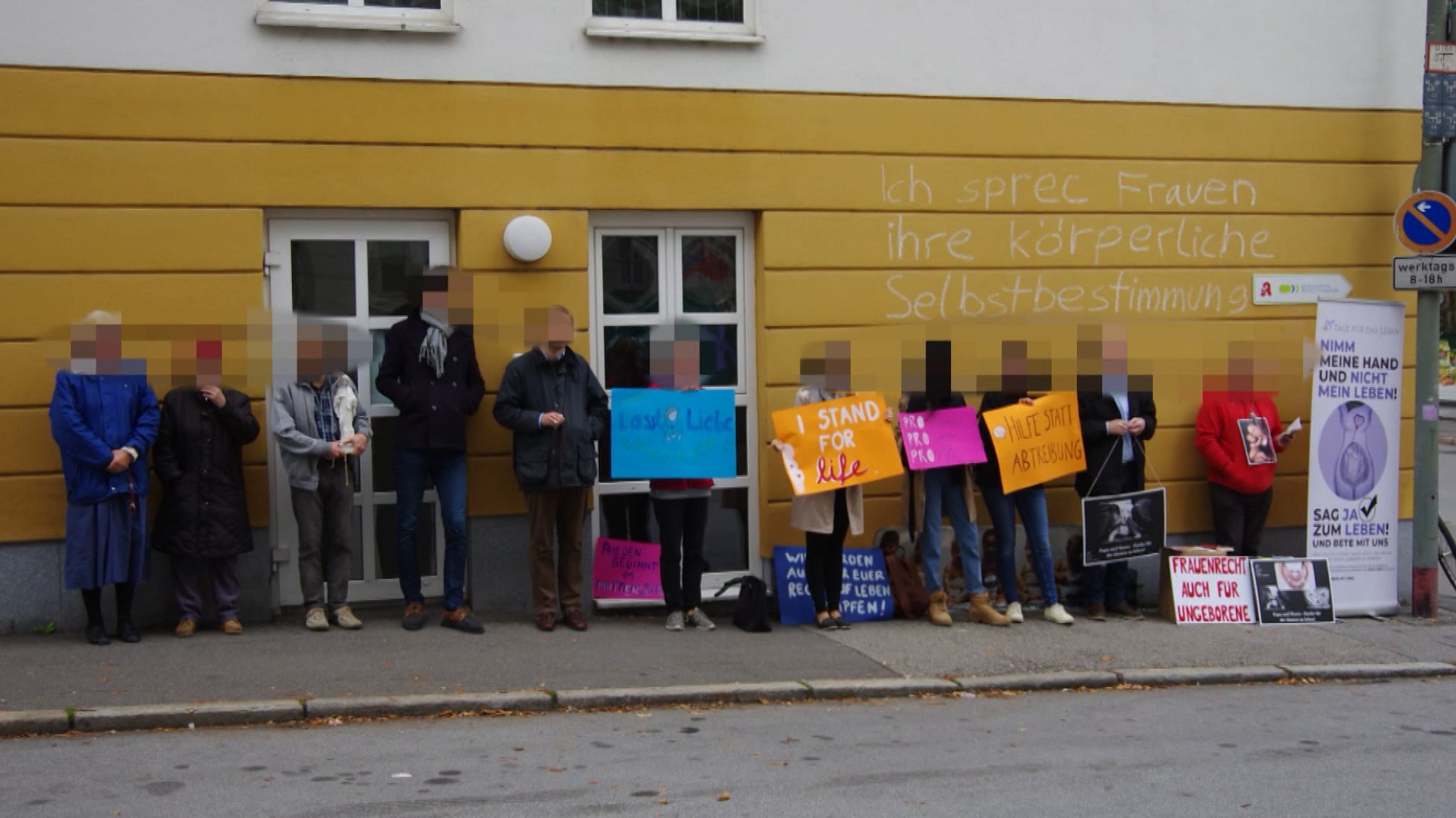 protestierende Abtreibungsgegner