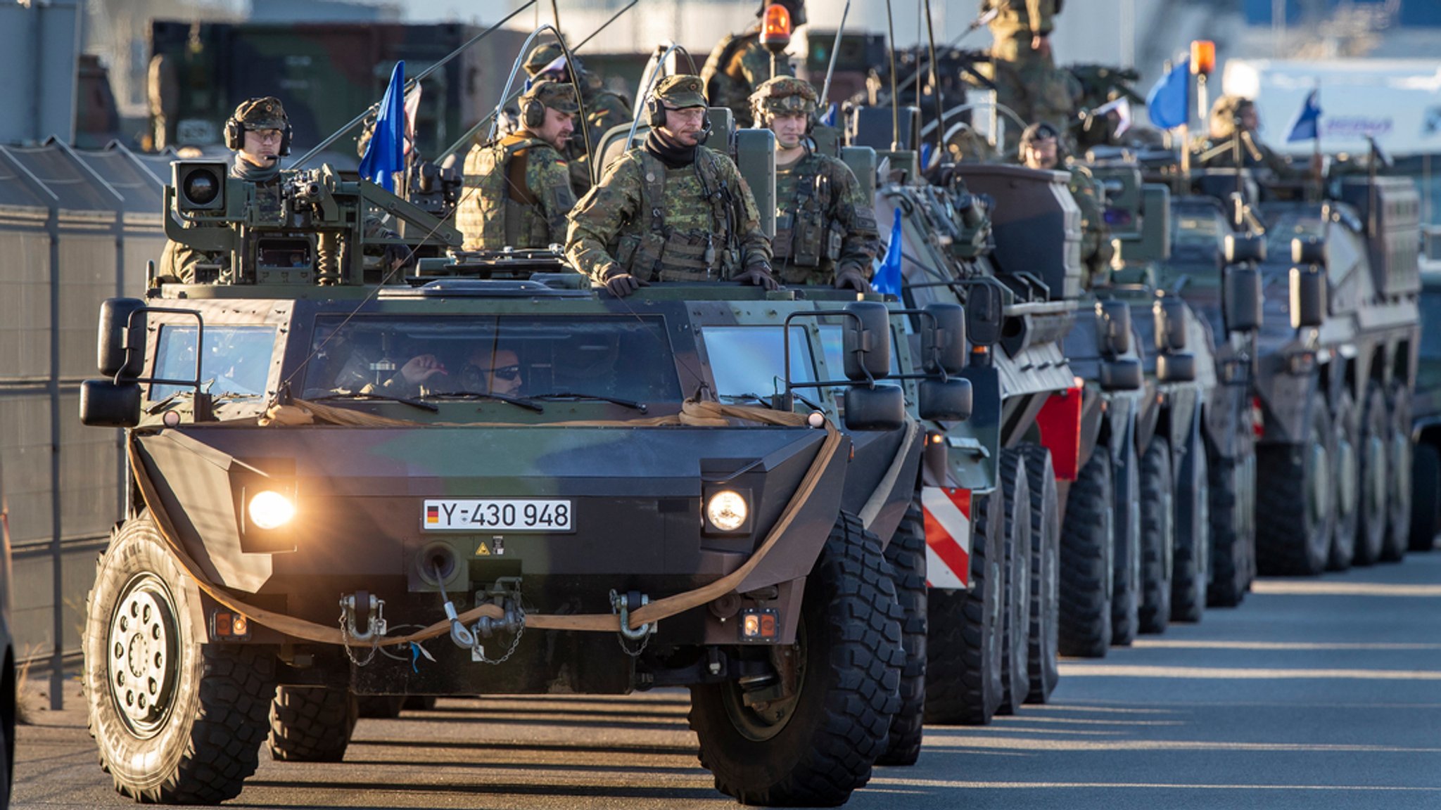 Die 41. Panzergrenadierbrigade der Bundeswehr bei einem Manöver in Litauen (Archiv)