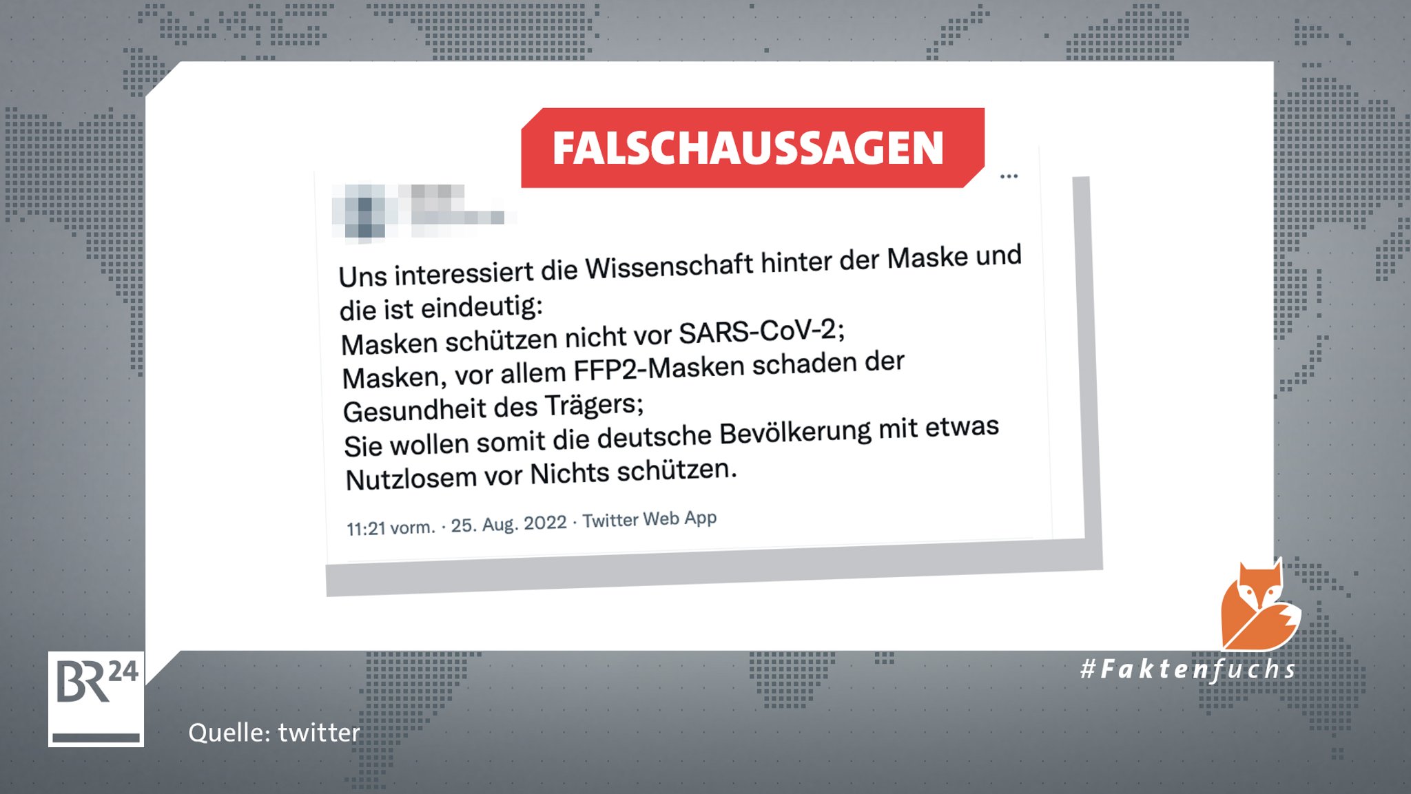 Ein Tweet, der mit Falschaussagen arbeitet