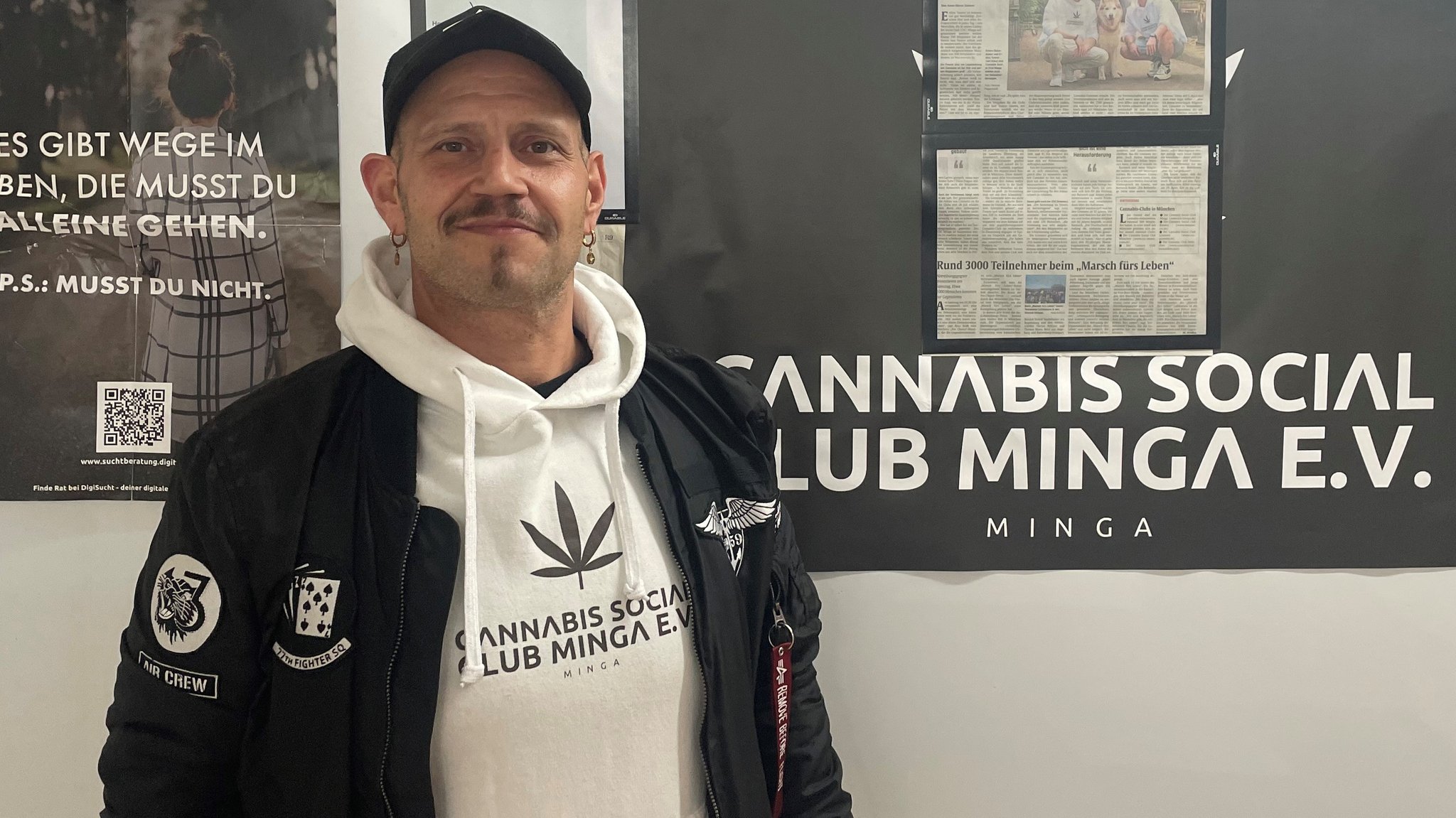 Erdinc Tuncer Vorstandsvorsitzender des Vereins "Cannabis Social Club Minga".