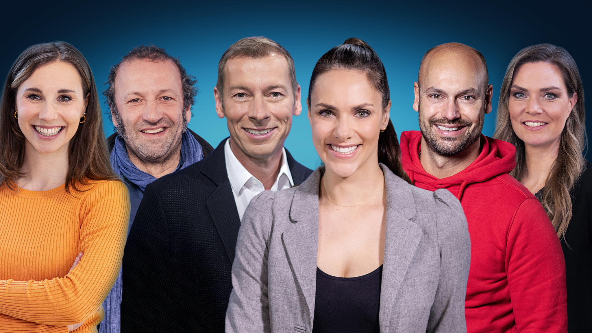 Sina Wende, Schmidt Max, Markus Othmer, Esther Sedlaczek, André Siems, Julia Scharf (v.l.)