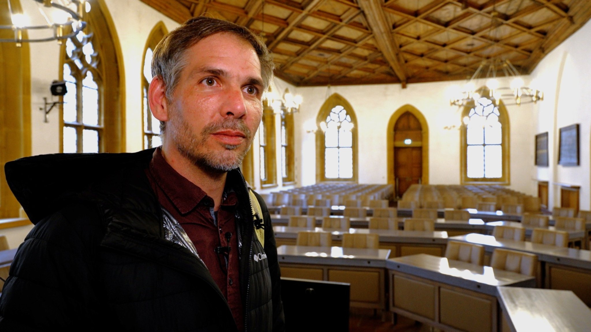 Michael Fritz im Sitzungssaal des Amberger Rathauses