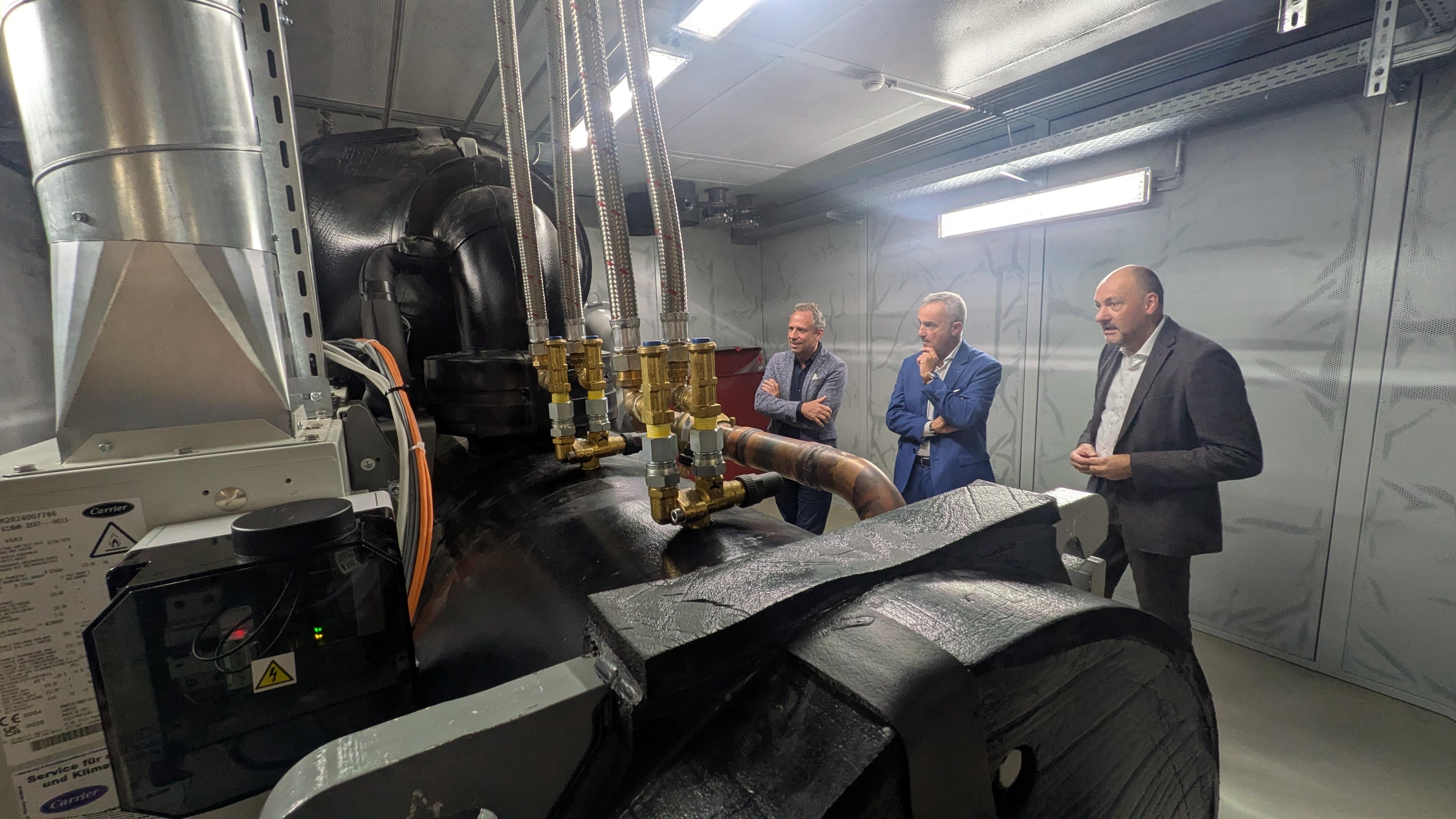 In der Energiezentrale der Fernwärmeversorgung