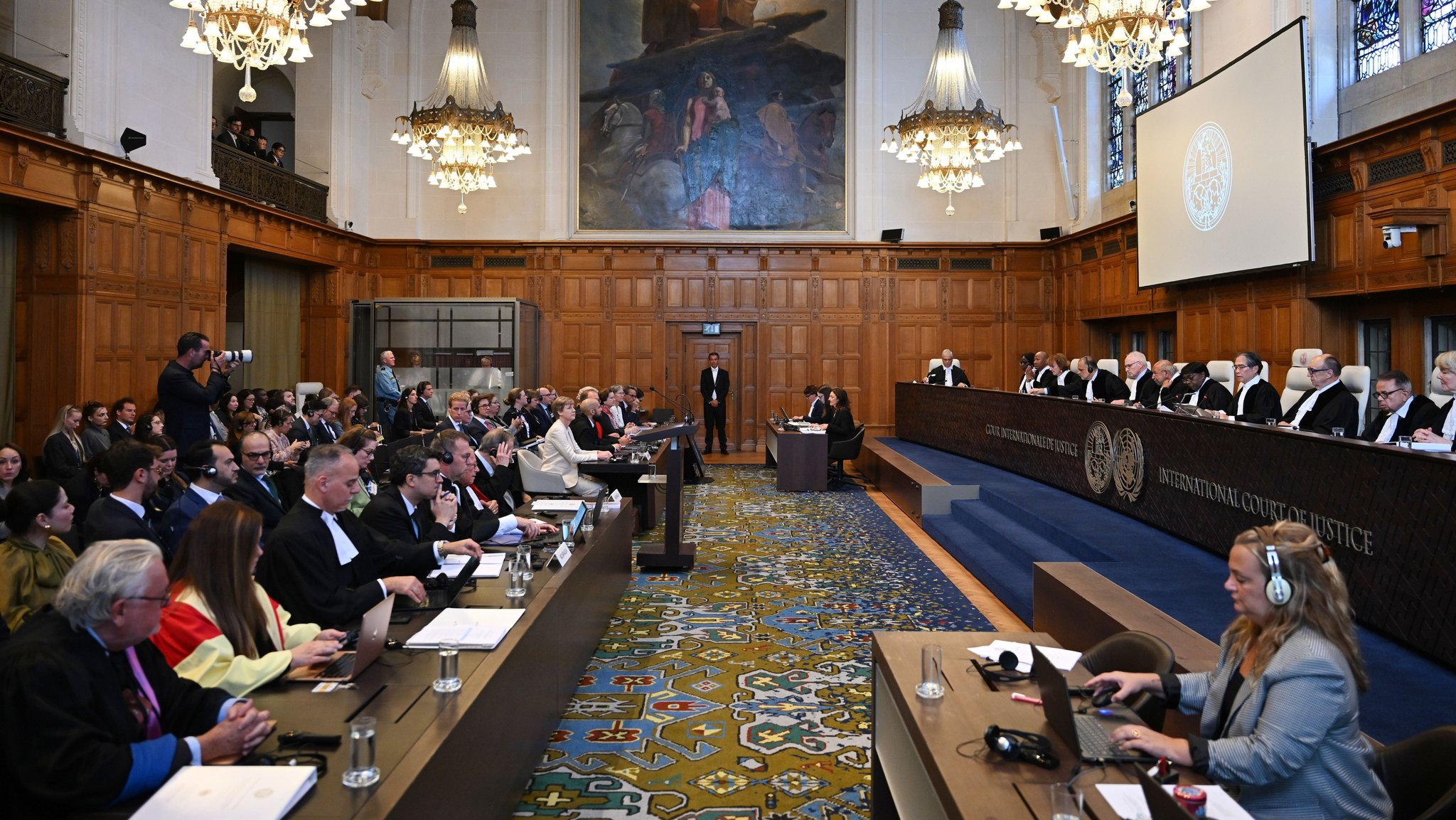 Der Saal des Internationalen Gerichtshofes in Den Haag