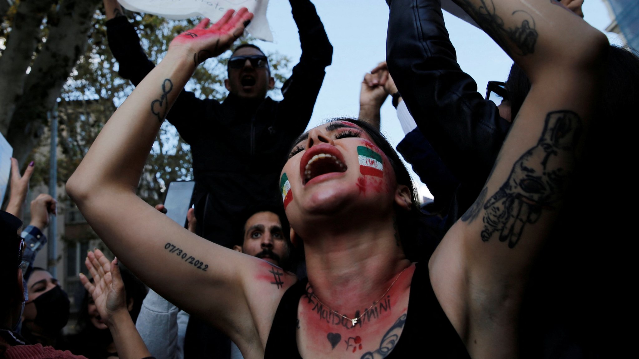 Symbolbild: Demonstration in der türkischen Stadt Istanbul gegen das Regime der Islamischen Republik Iran (17.10.2022).