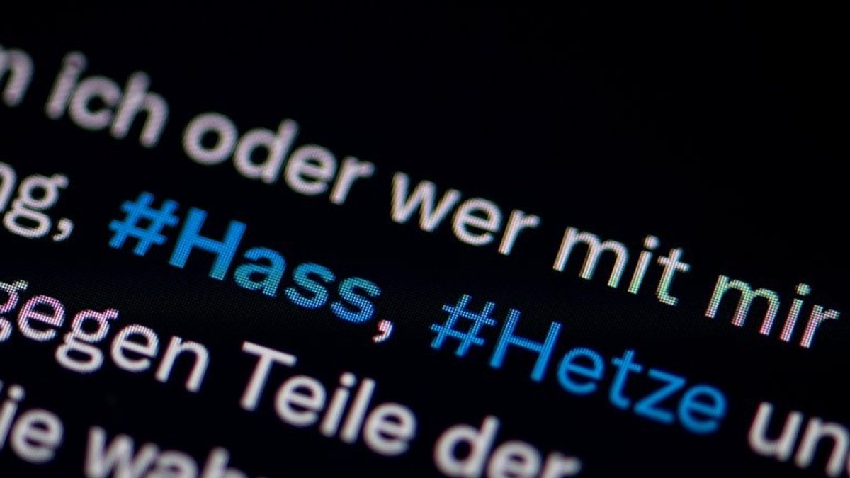 Hashtags "Hass" und "Hetze" in einem X-Post
