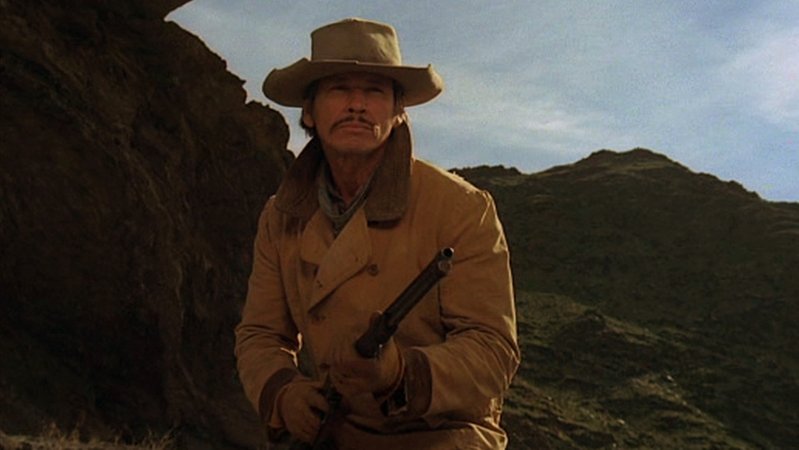 Charlos Bronson als Halbblut in "Wilde Pferde" von 1973 (Filmszene).