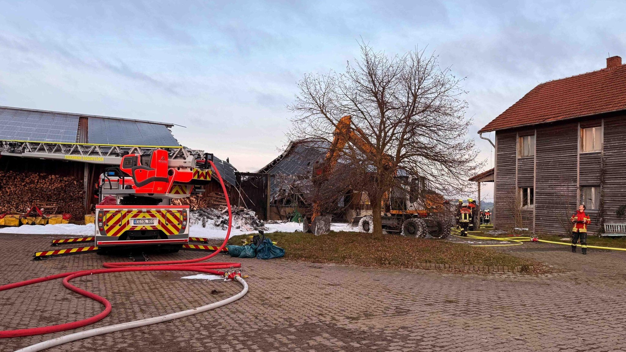 Hunderte Schafe aus brennendem Stall in Niederbayern gerettet