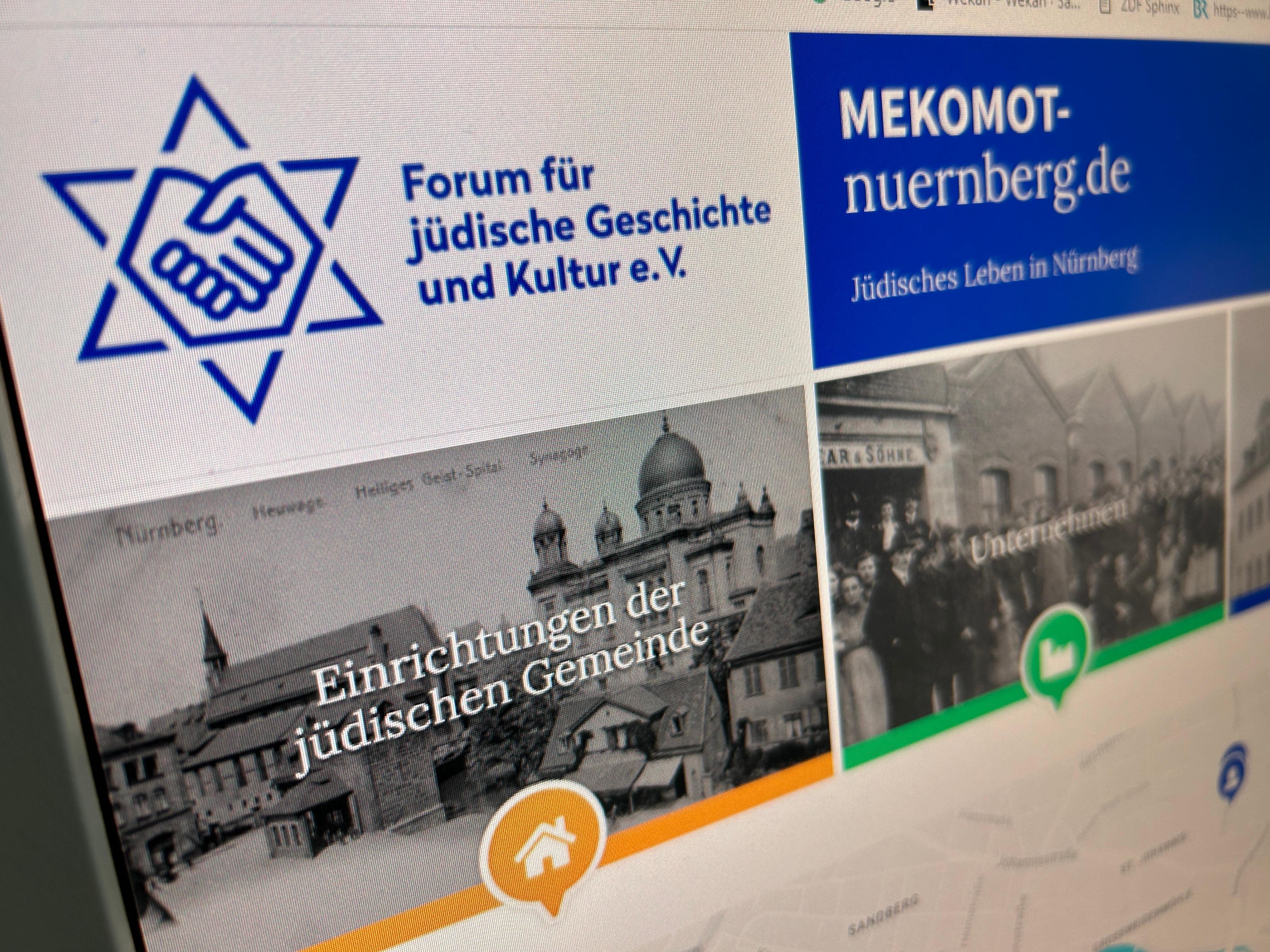 Internetseite des Forums für jüdische Geschichte und Kultur