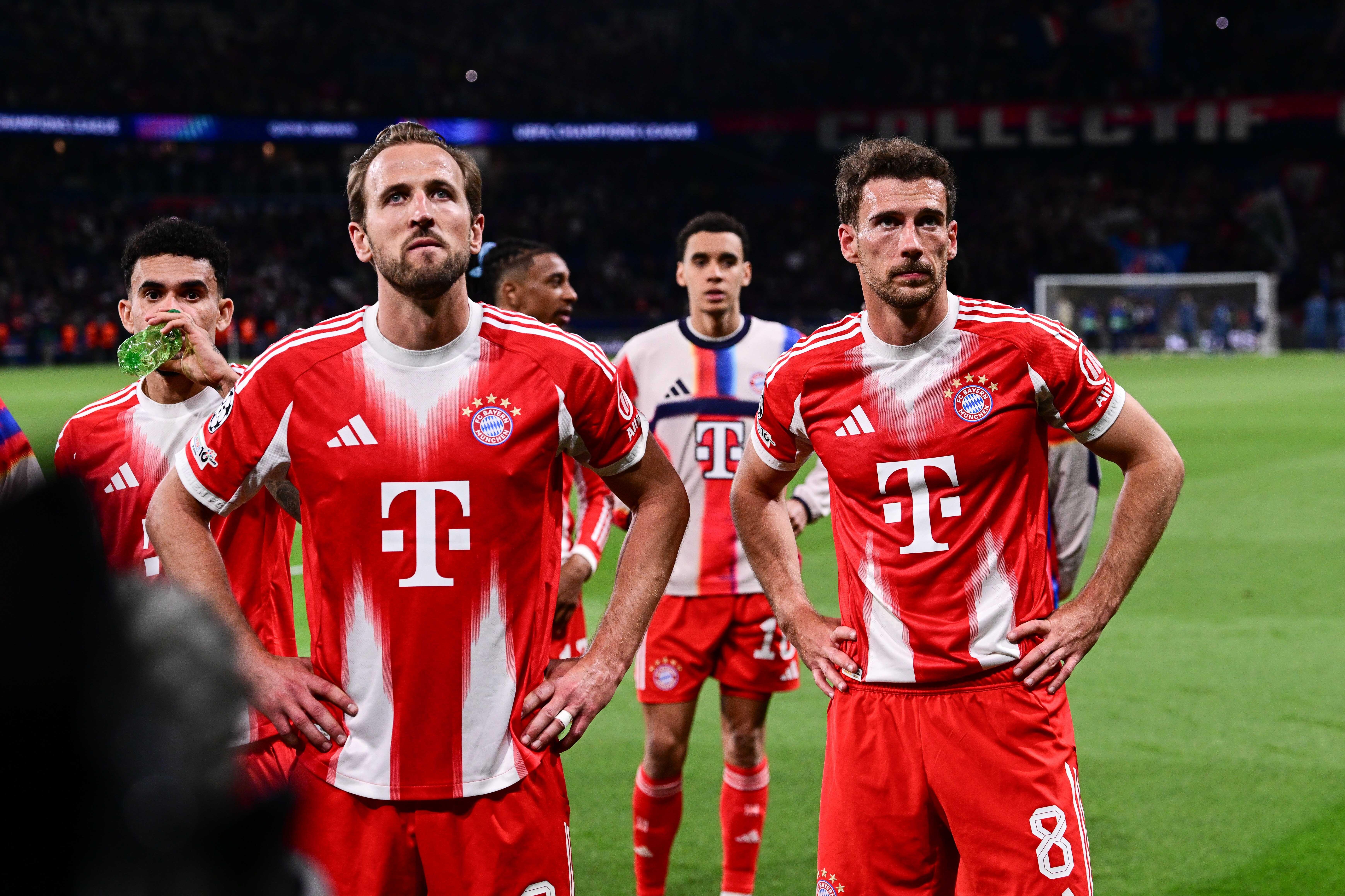Harry Kane und Leon Goretzka nach dem Spiel
