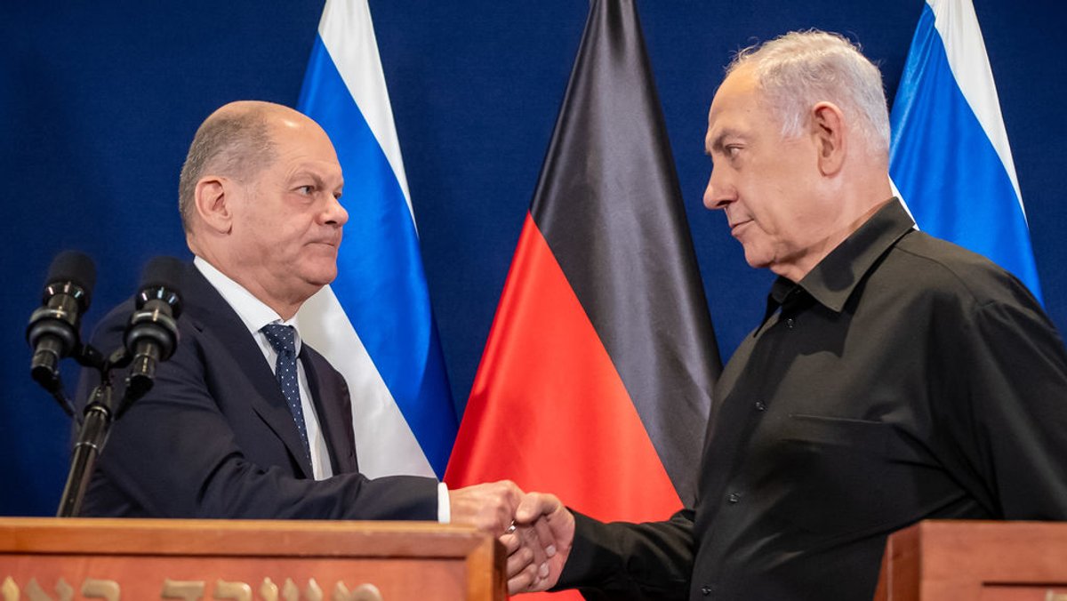 Kanzler Scholz und Israels Ministerpräsident Netanjahu (Archivbild)