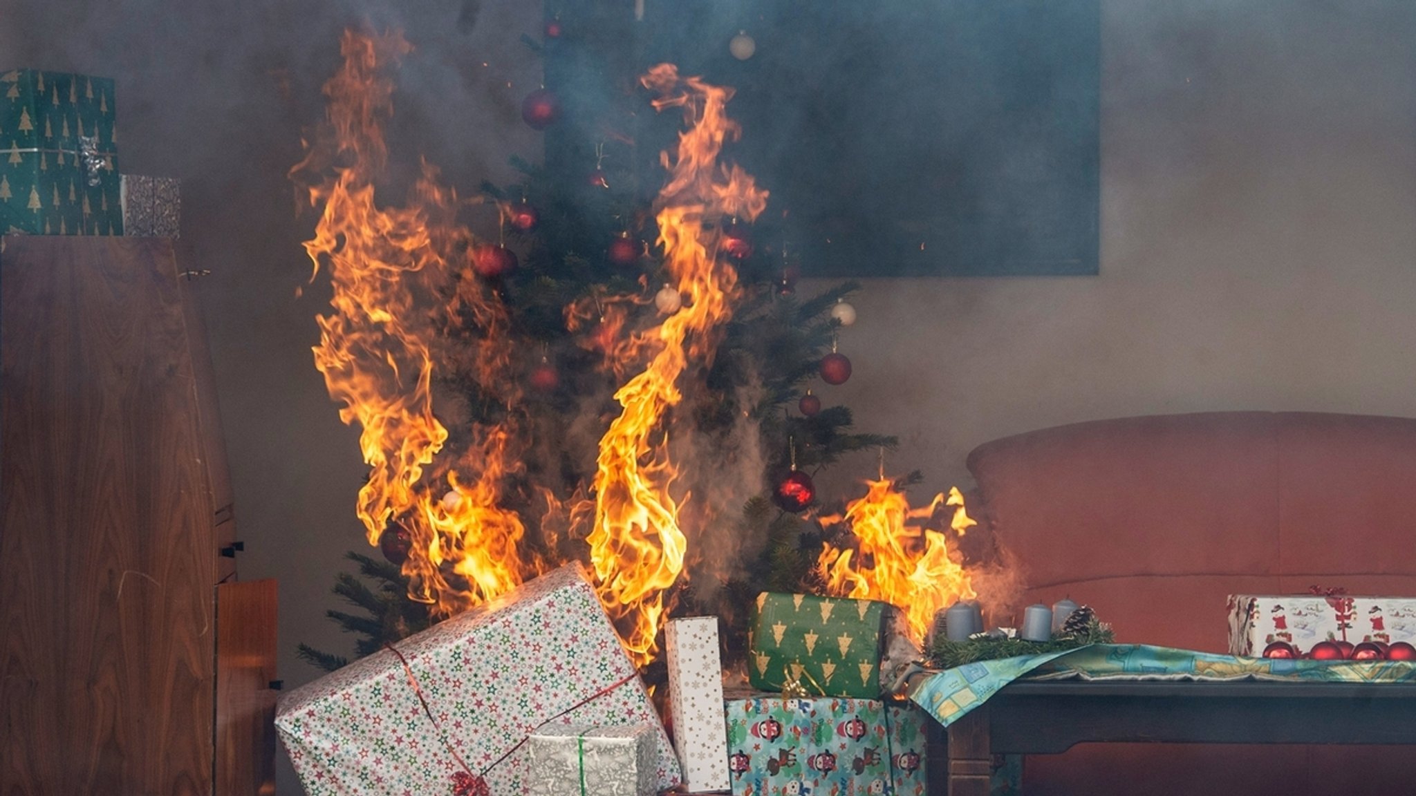 Wenn der Christbaum brennt!