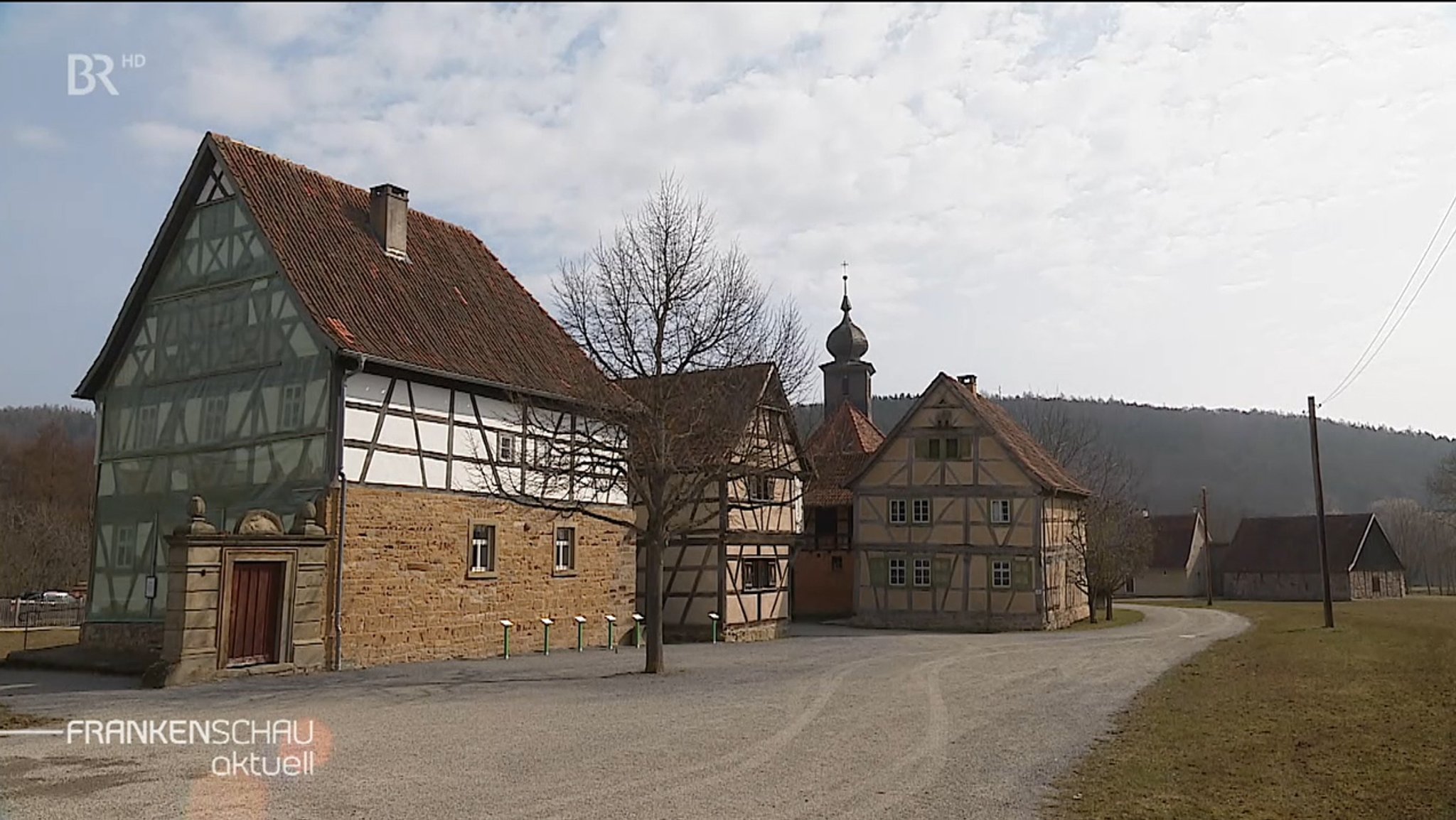 Fachwerkhäuser im Fränkische Freilandmuseum in Fladungen