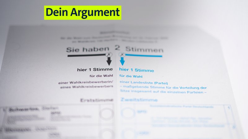 Ein Wahlzettel bei der Bundestagswahl. | Bild: picture alliance / Noah Wedel Ein Wahlzettel bei der Bundestagswahl.