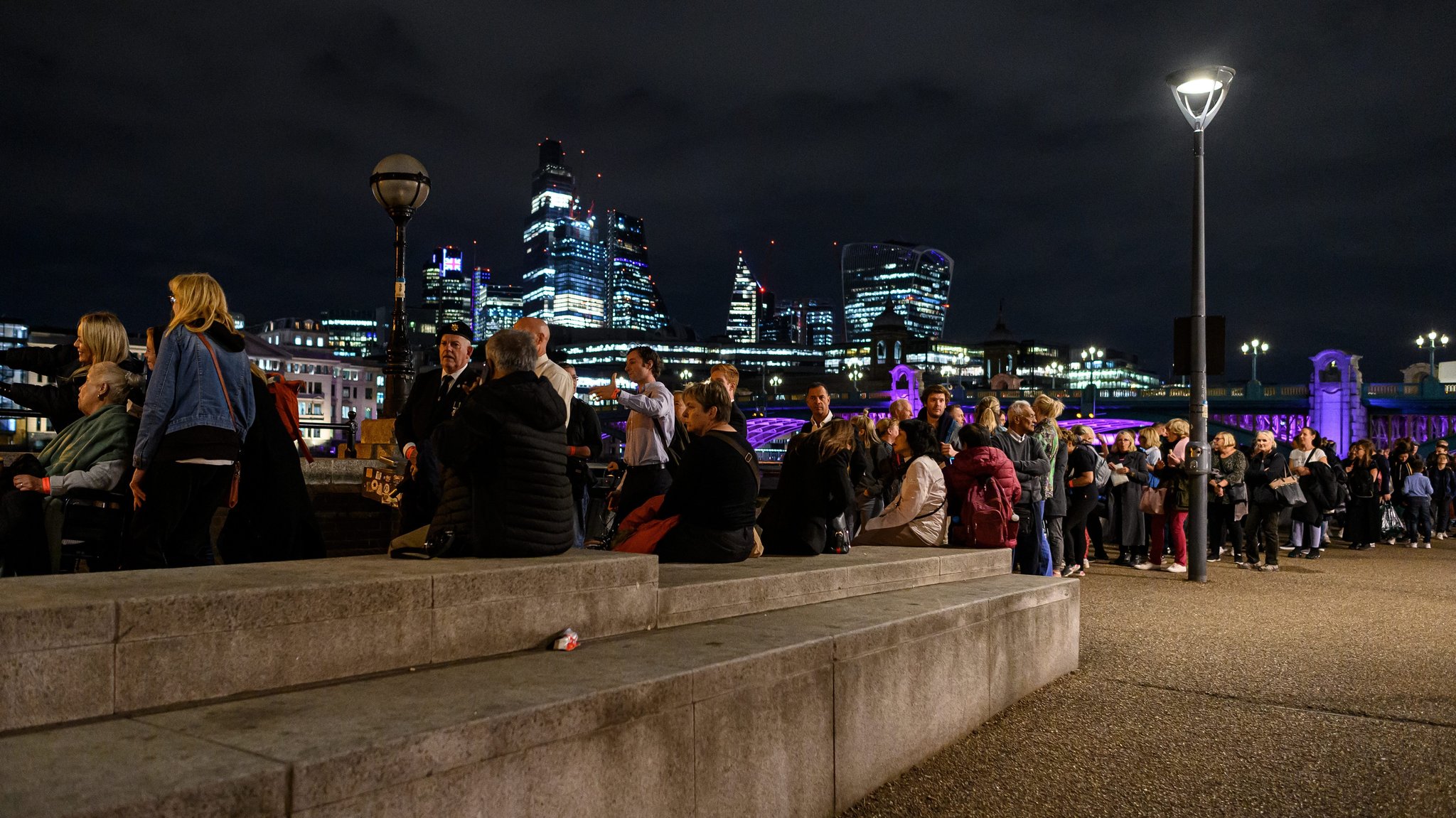 Warteschlange für die Queen in London