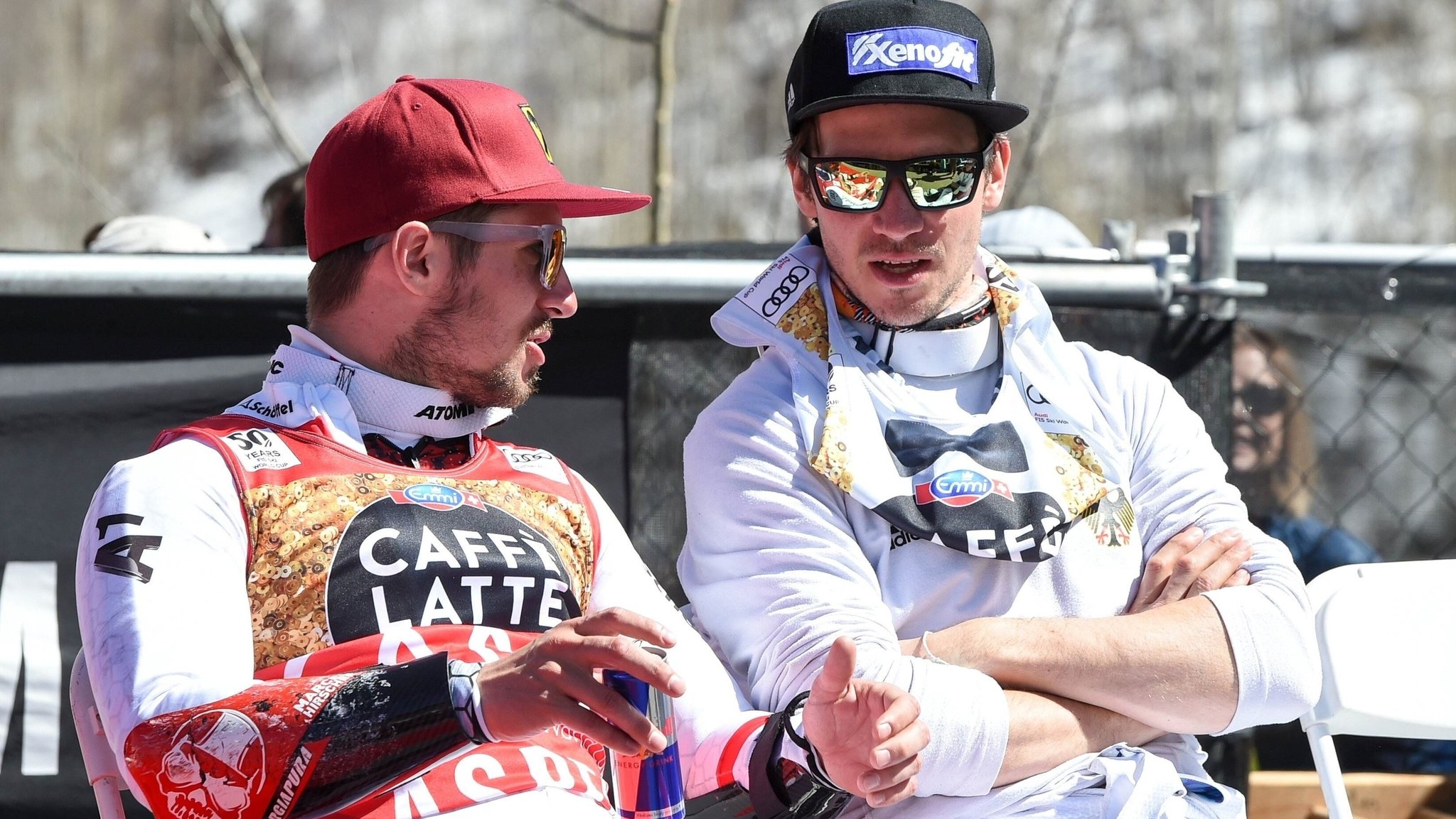 Marcel Hirscher (l.) und Felix Neureuther