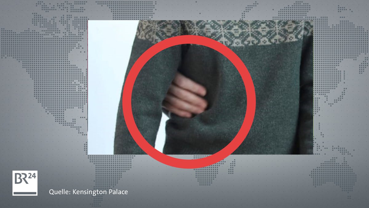 Auch die verschwommene rechte Hand von Prinzessin Kate ist ein möglicher Hinweis auf eine Bearbeitung des Bildes.