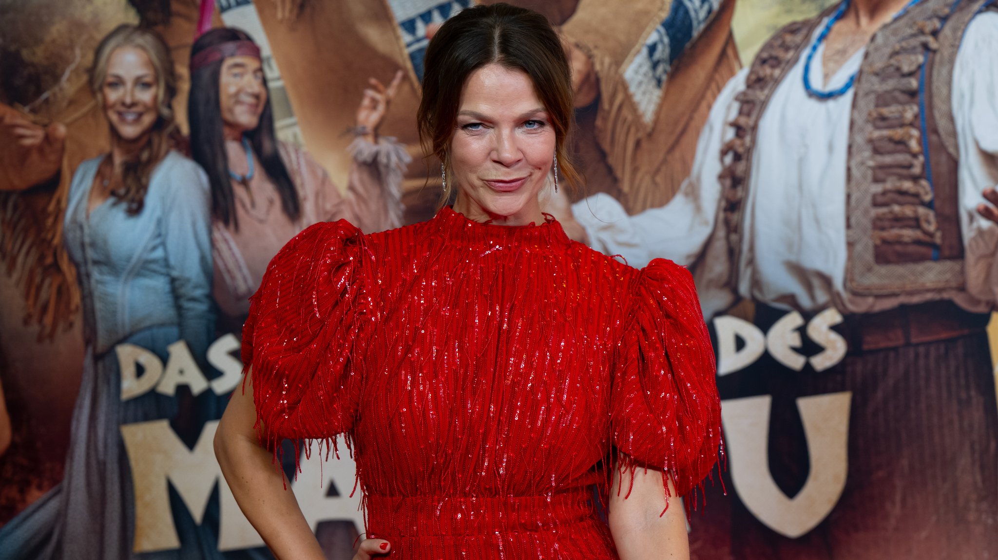 Die Schauspielerin Jessica Schwarz bei der Weltpremiere von "Das Kanu des Manitu".