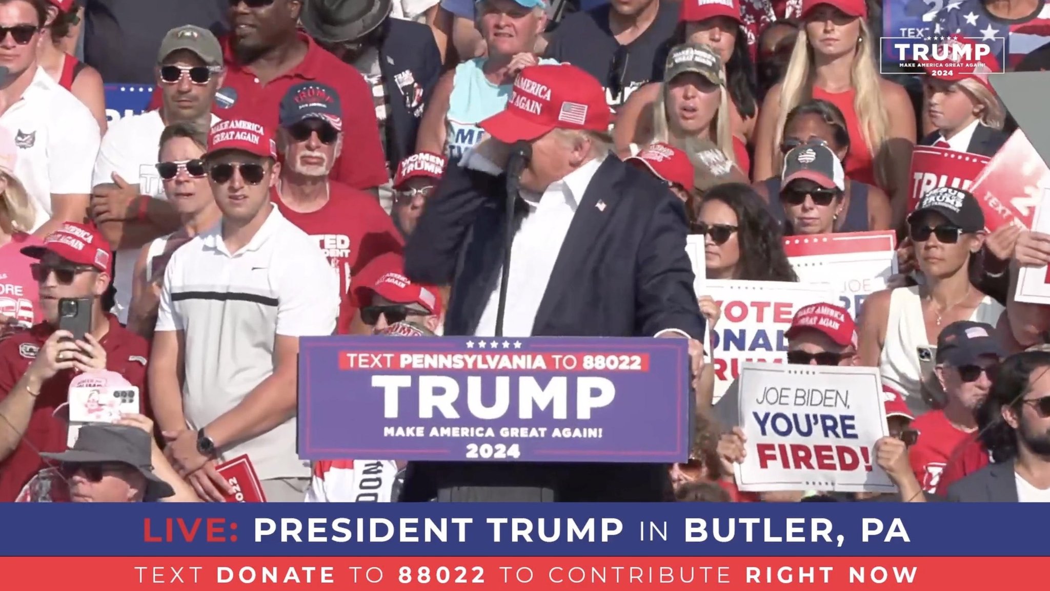 Schüsse auf Trump bei Wahlkampfrede in Pennsylvania