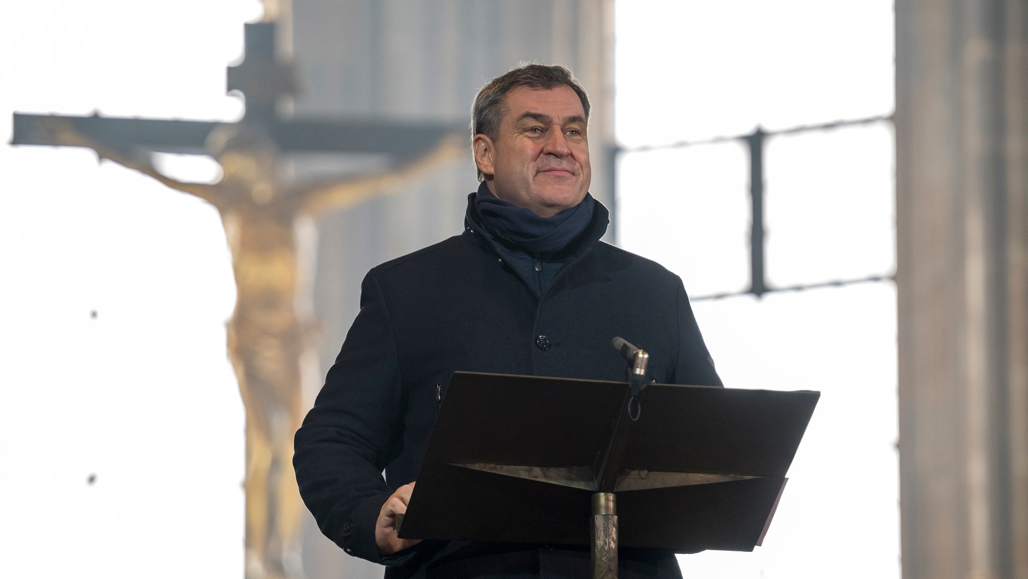 Ministerpräsident Markus Söder im März 2024 im Bamberger Dom