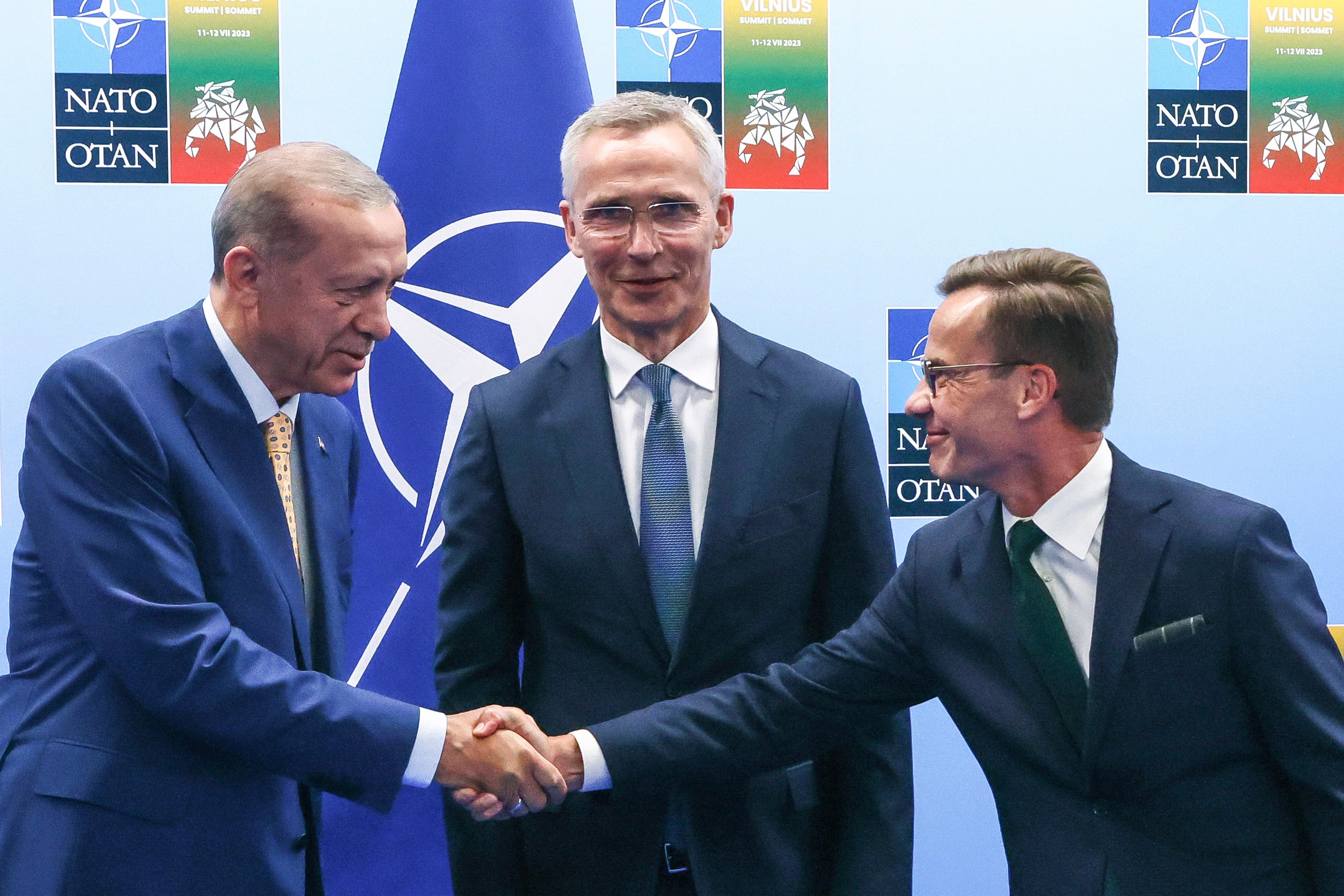 Erdogan, Stoltenberg und Kristersson (Archivbild)