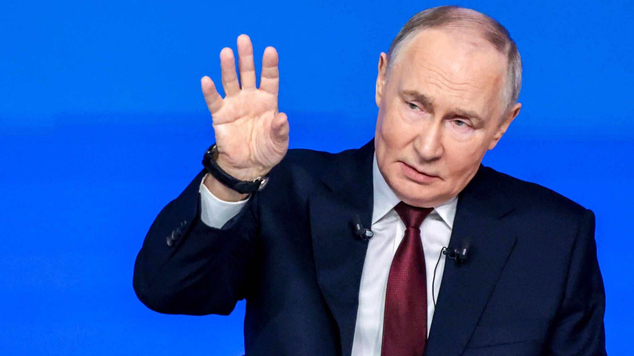 Wladimir Putin bei seiner Jahrespressekonferenz