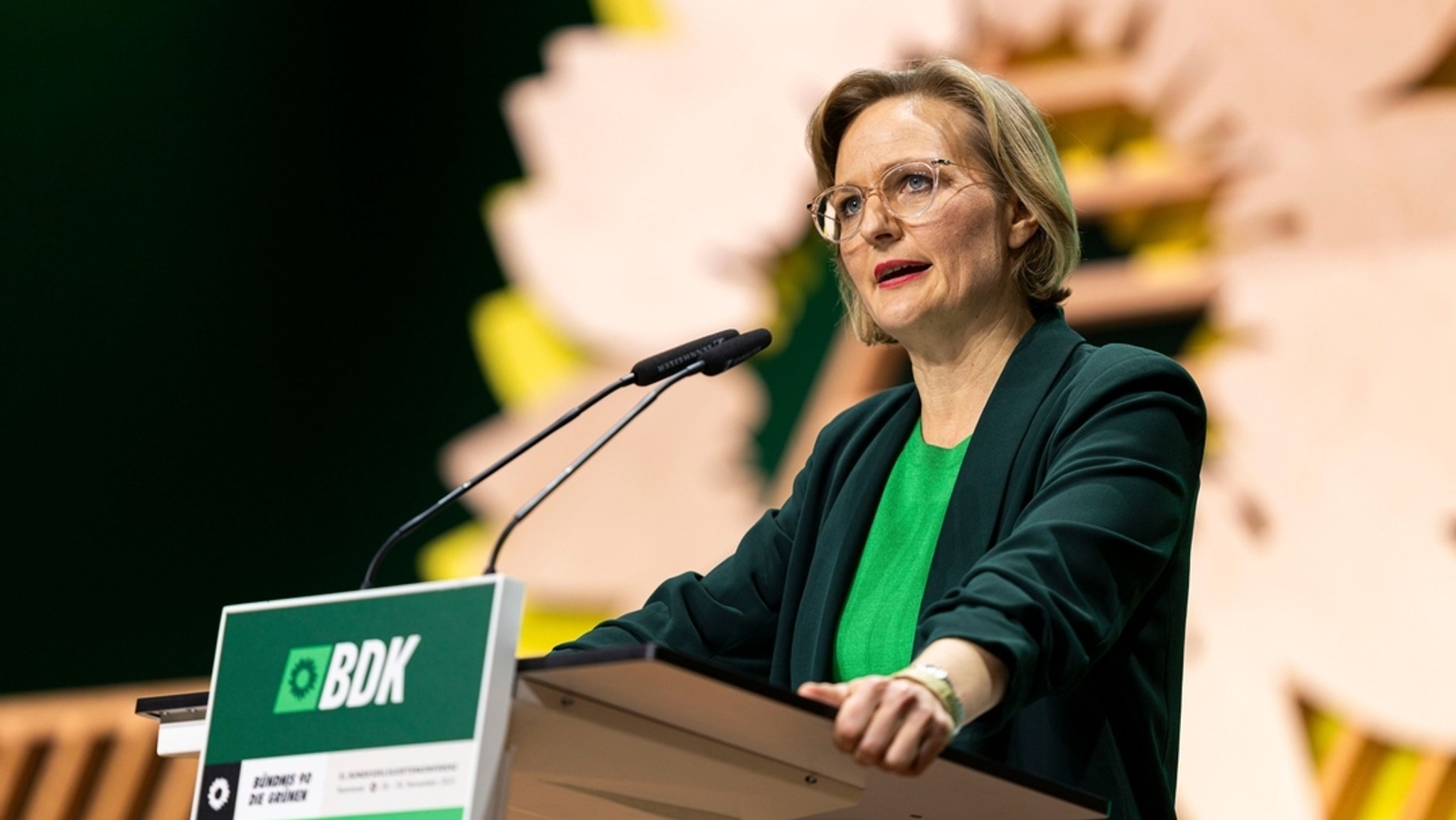 Franziska Brantner (Bündnis 90/Die Grünen), Bundesvorsitzende, spricht am 29.11.25 beim Bundesparteitag von Bündnis 90/Die Grünen.