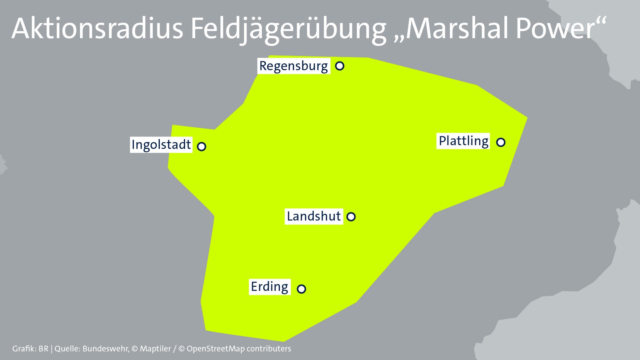 Der Aktionsradius der Feldjägerübung "Marshal Power".