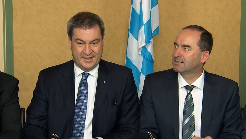 Söder und Aiwanger | Bild: Bayerischer Rundfunk 2023 Söder und Aiwanger